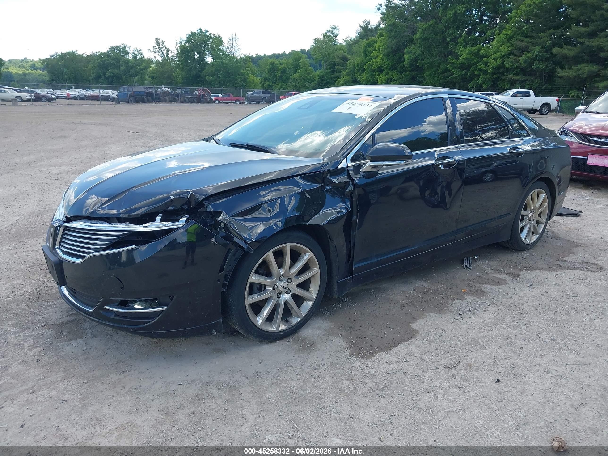 2015 Lincoln Mkz   Black vin: 3LN6L2JK4FR623316