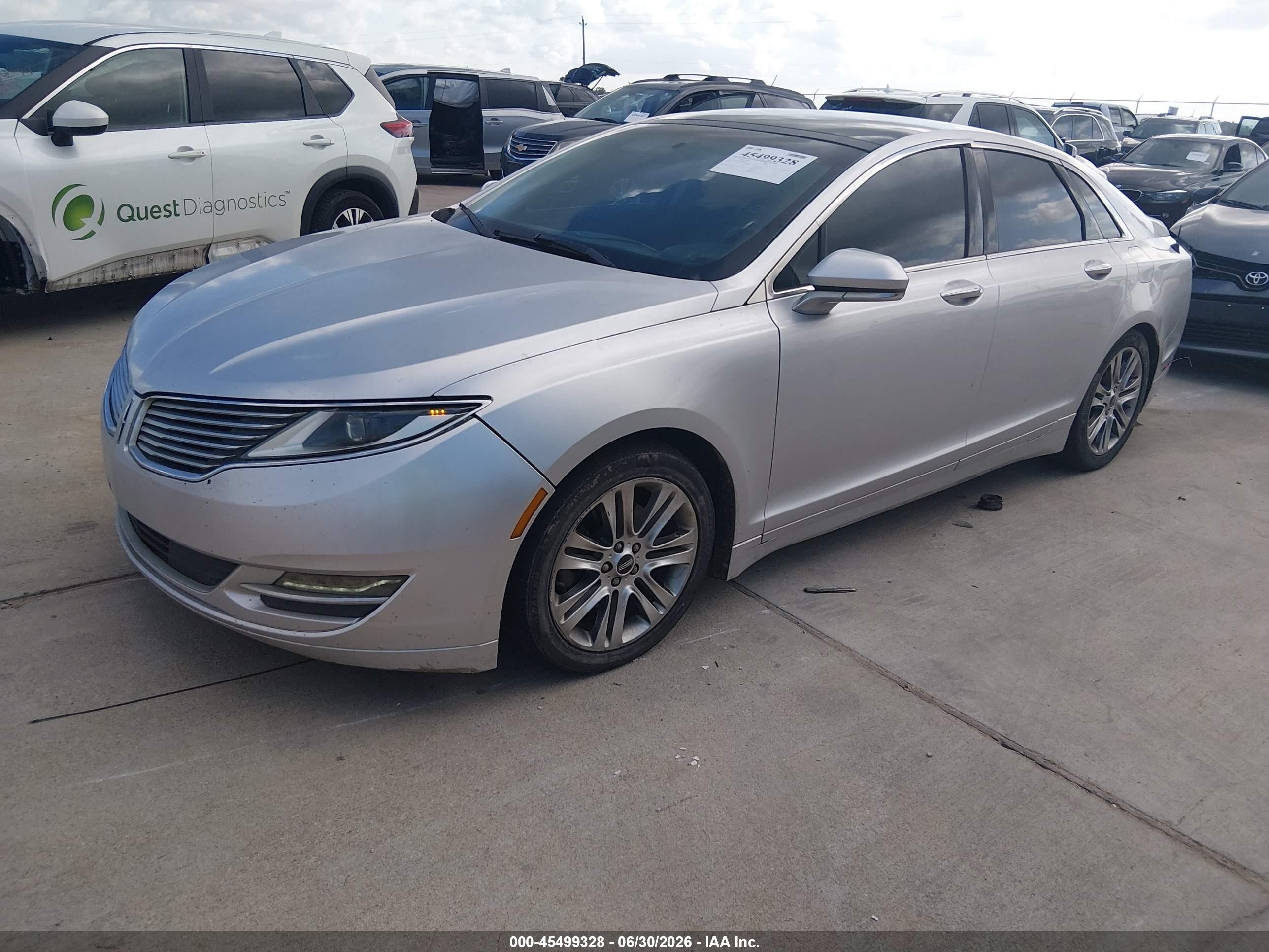 2013 Lincoln Mkz   Серебряный vin: 3LN6L2JK7DR812264