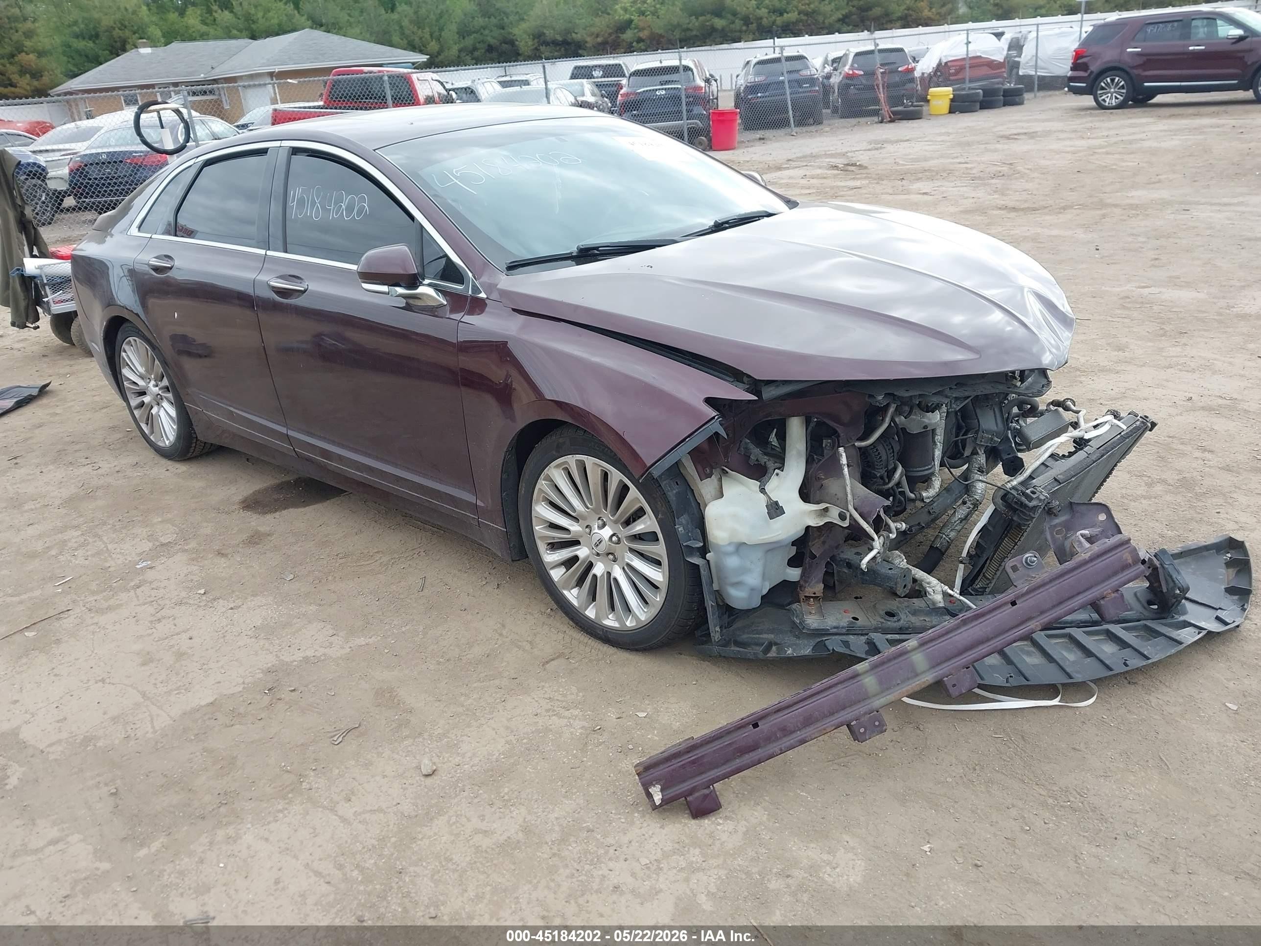 2013 Lincoln Mkz   Maroon vin: 3LN6L2JK8DR822768