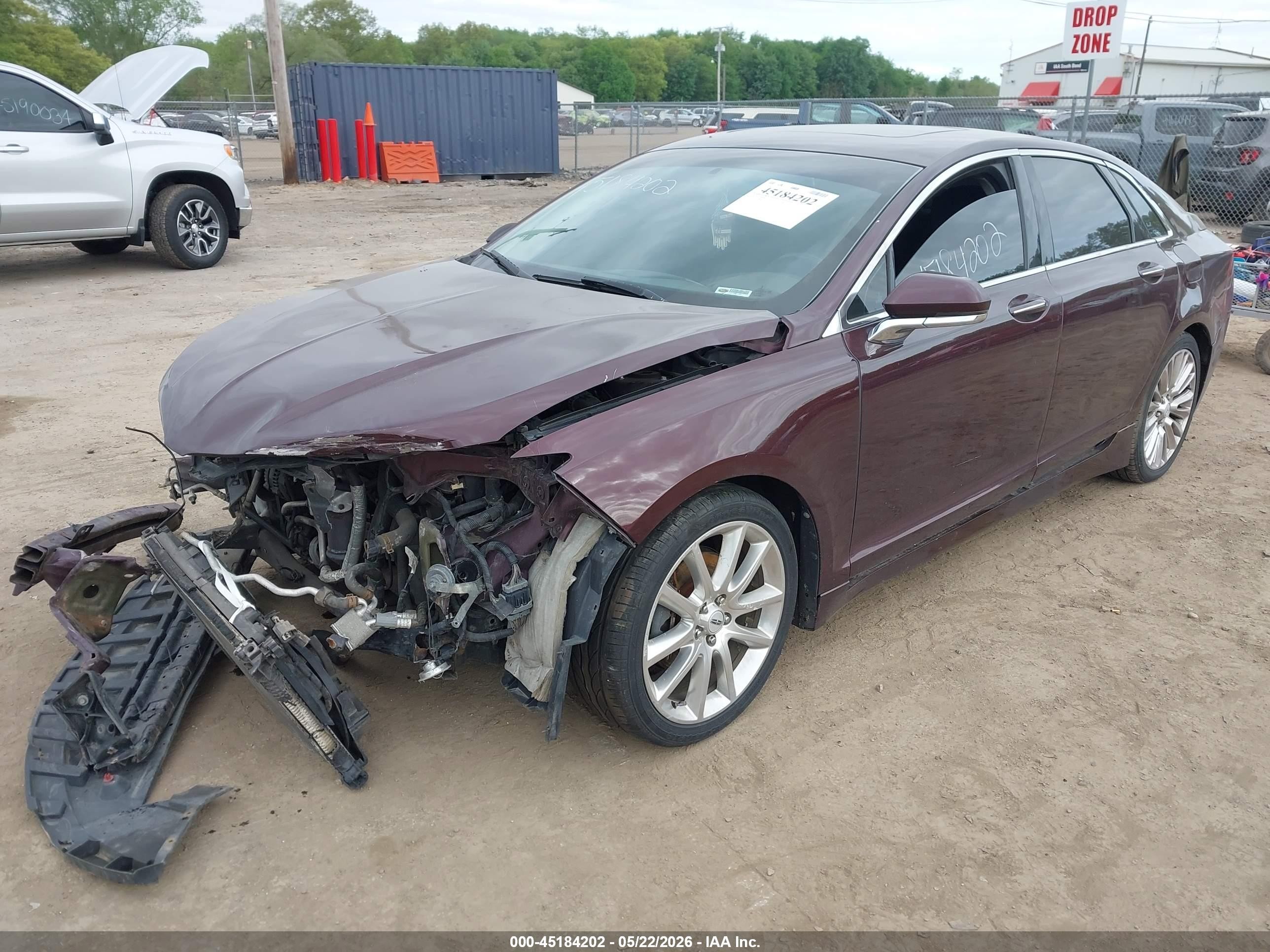 2013 Lincoln Mkz   Maroon vin: 3LN6L2JK8DR822768