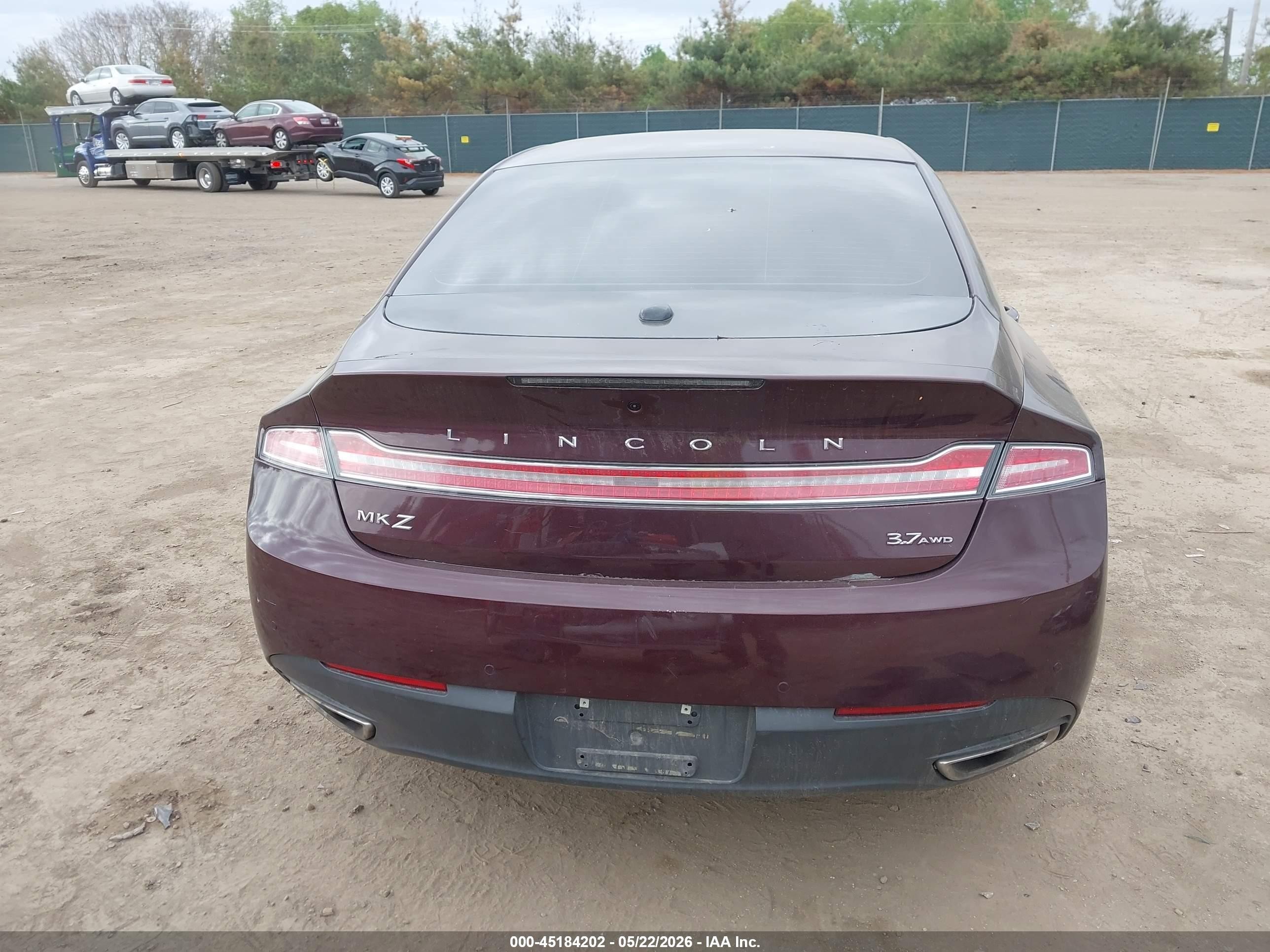 2013 Lincoln Mkz   Maroon vin: 3LN6L2JK8DR822768