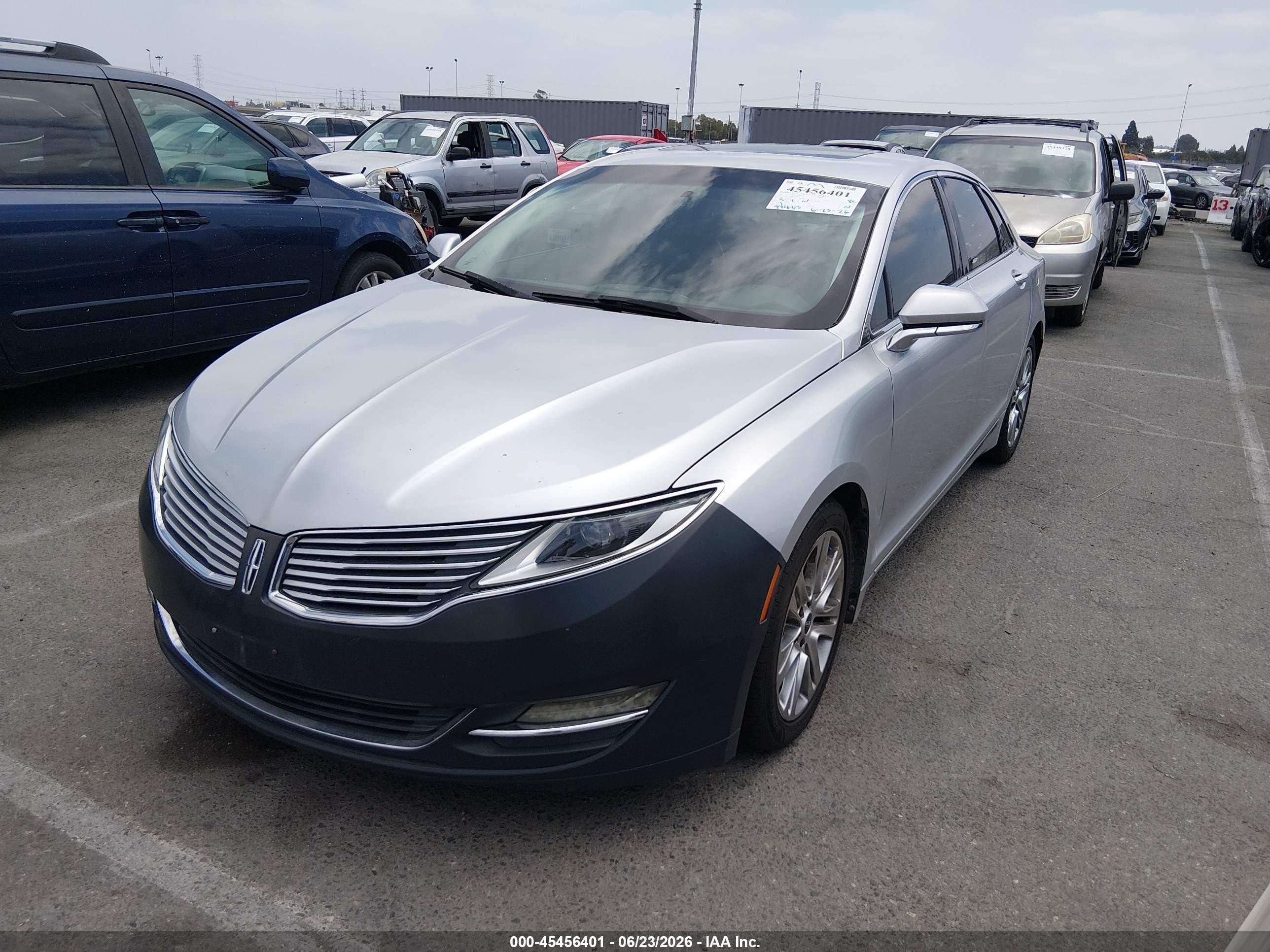 2013 Lincoln Mkz   Silver vin: 3LN6L2JK9DR800830