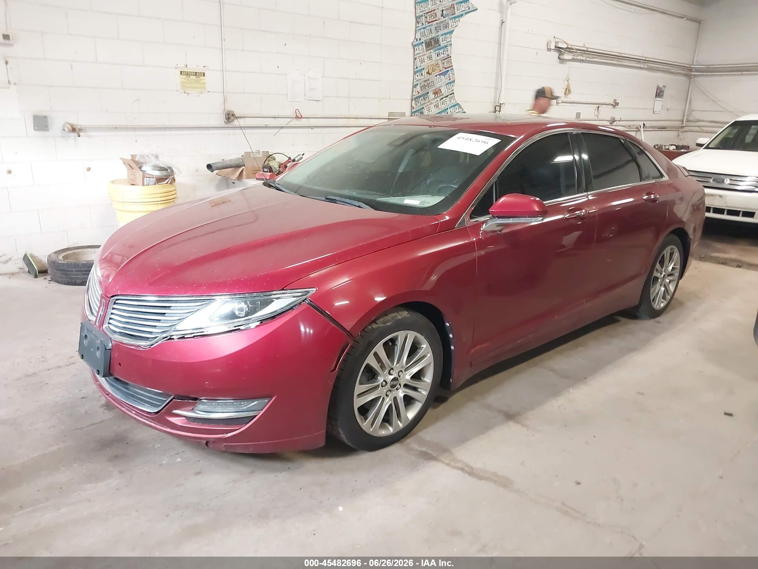 2013 Lincoln Mkz   Red vin: 3LN6L2JKXDR810332