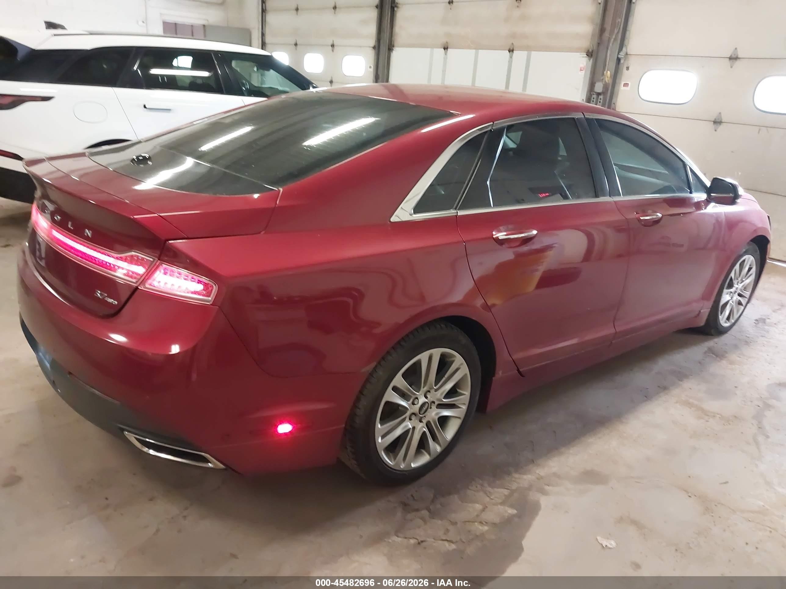 2013 Lincoln Mkz   Red vin: 3LN6L2JKXDR810332