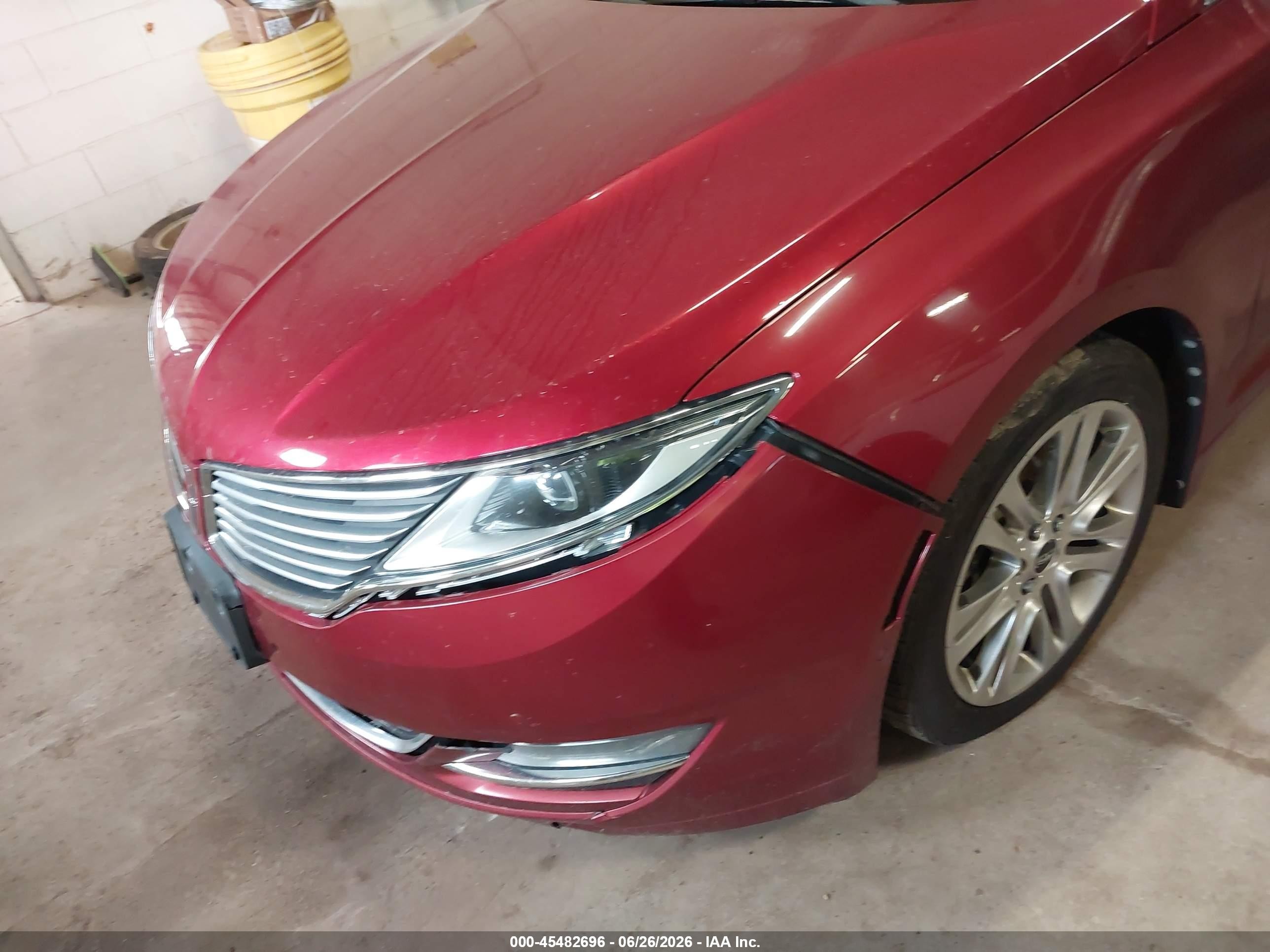 2013 Lincoln Mkz   Red vin: 3LN6L2JKXDR810332