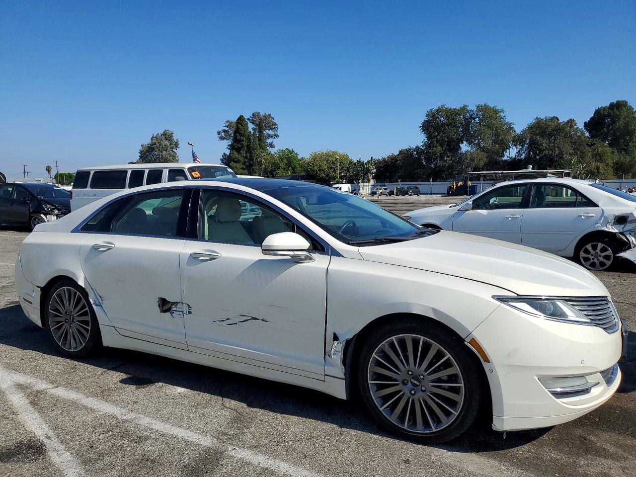 2013 Lincoln Mkz Hybrid White vin: 3LN6L2LU0DR812038