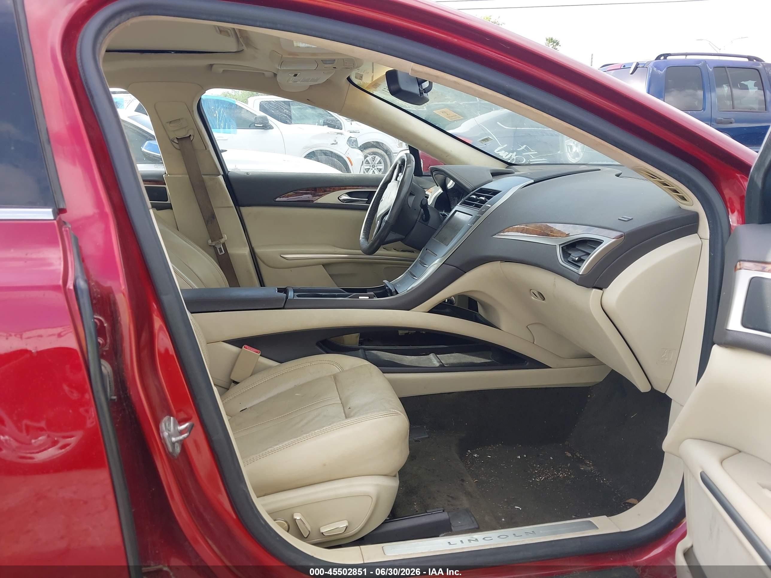 2013 Lincoln Mkz Hybrid   Красный vin: 3LN6L2LU0DR820155