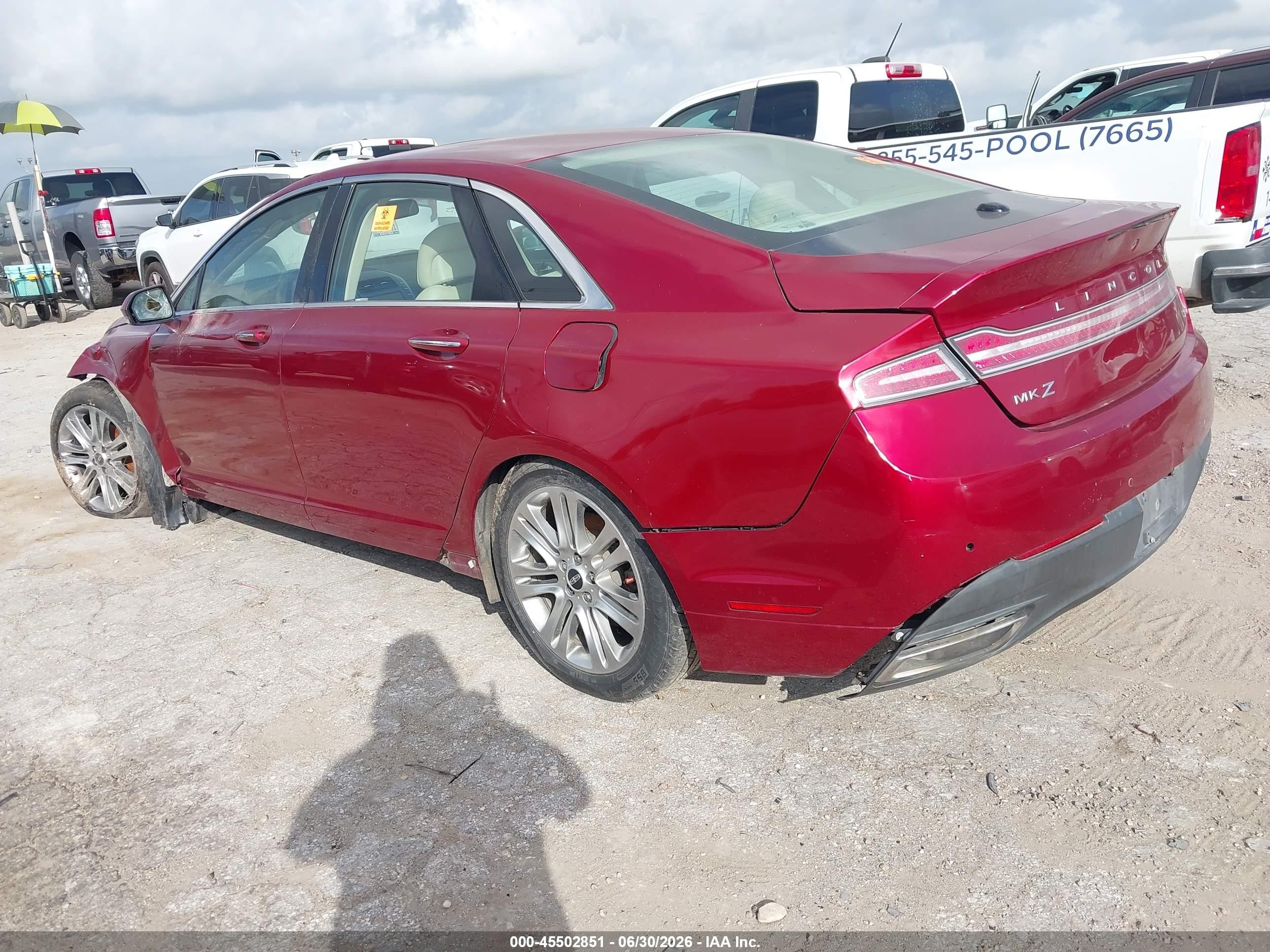 2013 Lincoln Mkz Hybrid   Красный vin: 3LN6L2LU0DR820155