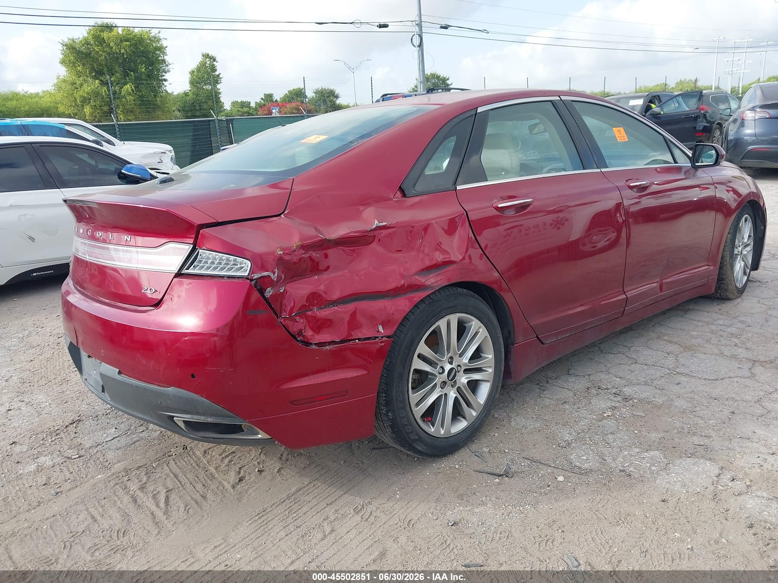 2013 Lincoln Mkz Hybrid   Красный vin: 3LN6L2LU0DR820155