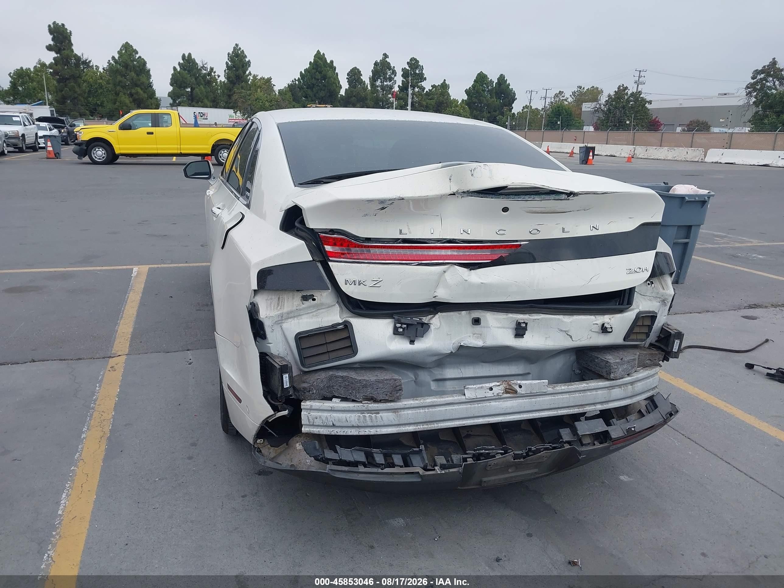2013 Lincoln Mkz Hybrid White vin: 3LN6L2LU0DR826604