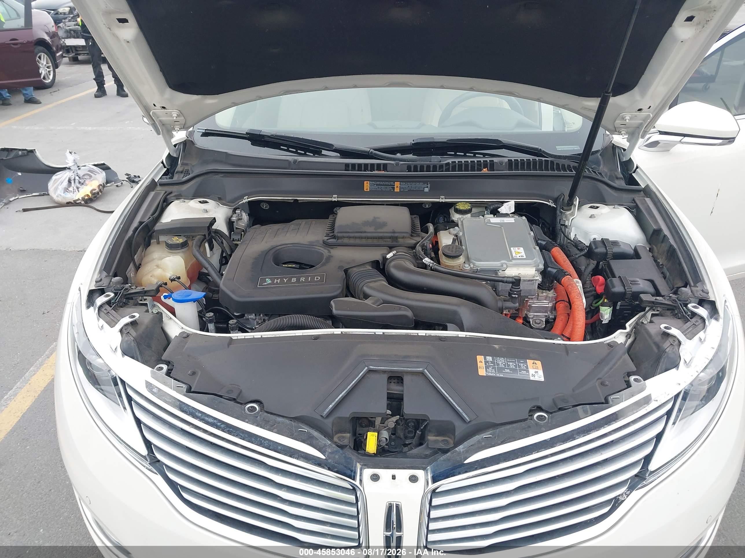 2013 Lincoln Mkz Hybrid White vin: 3LN6L2LU0DR826604