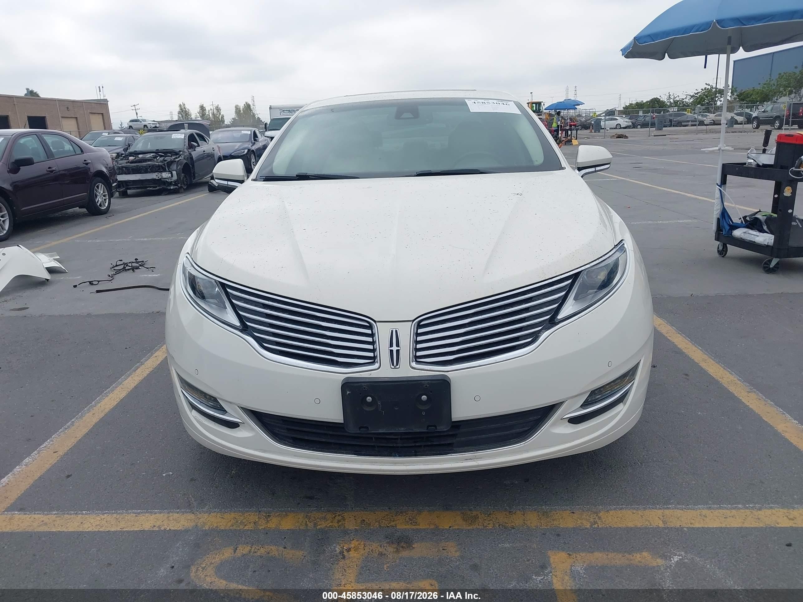 2013 Lincoln Mkz Hybrid White vin: 3LN6L2LU0DR826604
