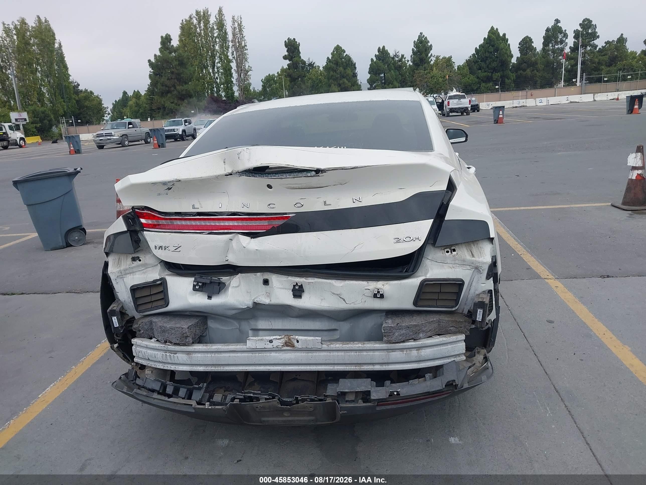2013 Lincoln Mkz Hybrid White vin: 3LN6L2LU0DR826604