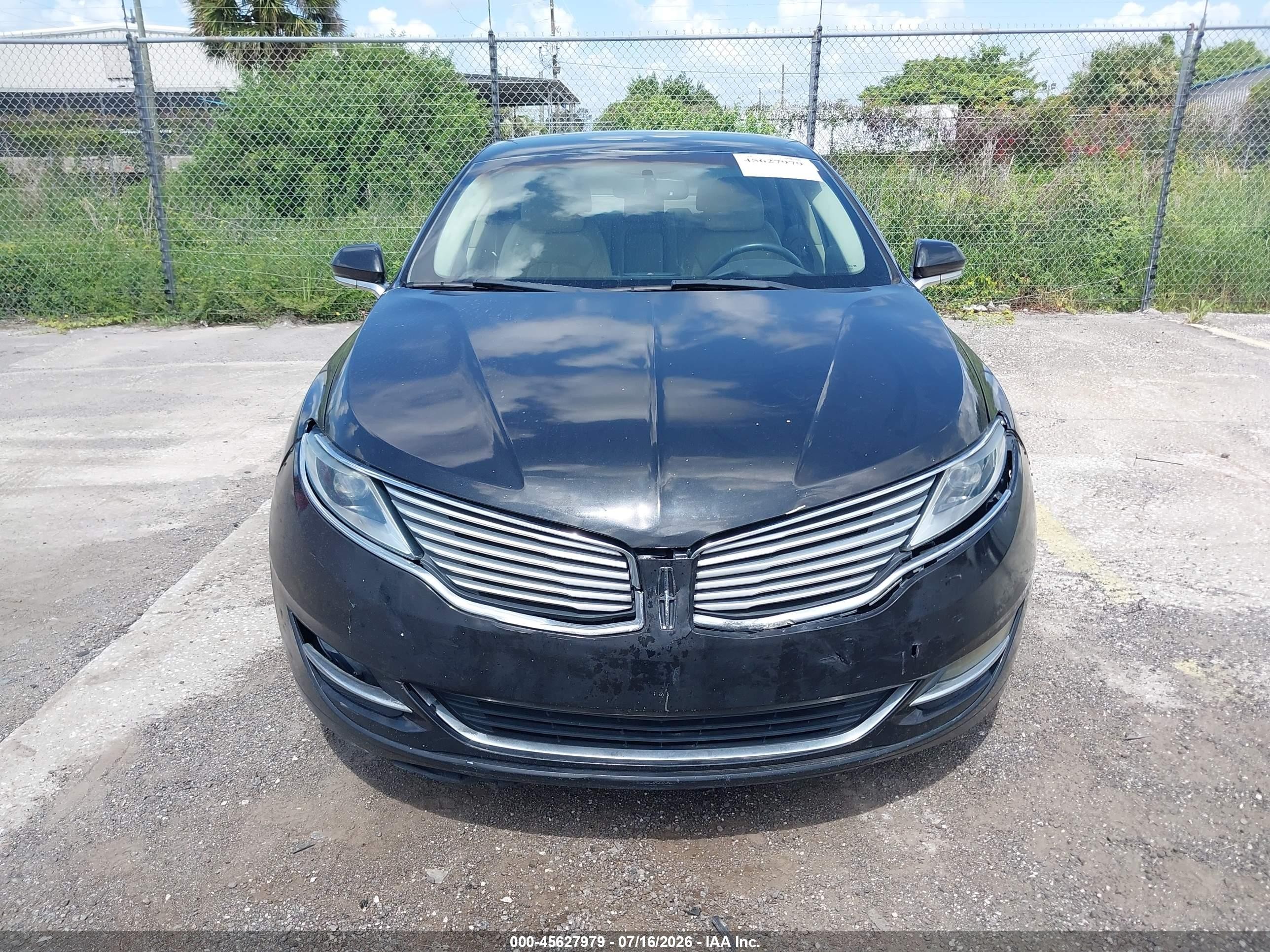 2014 Lincoln Mkz Hybrid   Black vin: 3LN6L2LU0ER805169