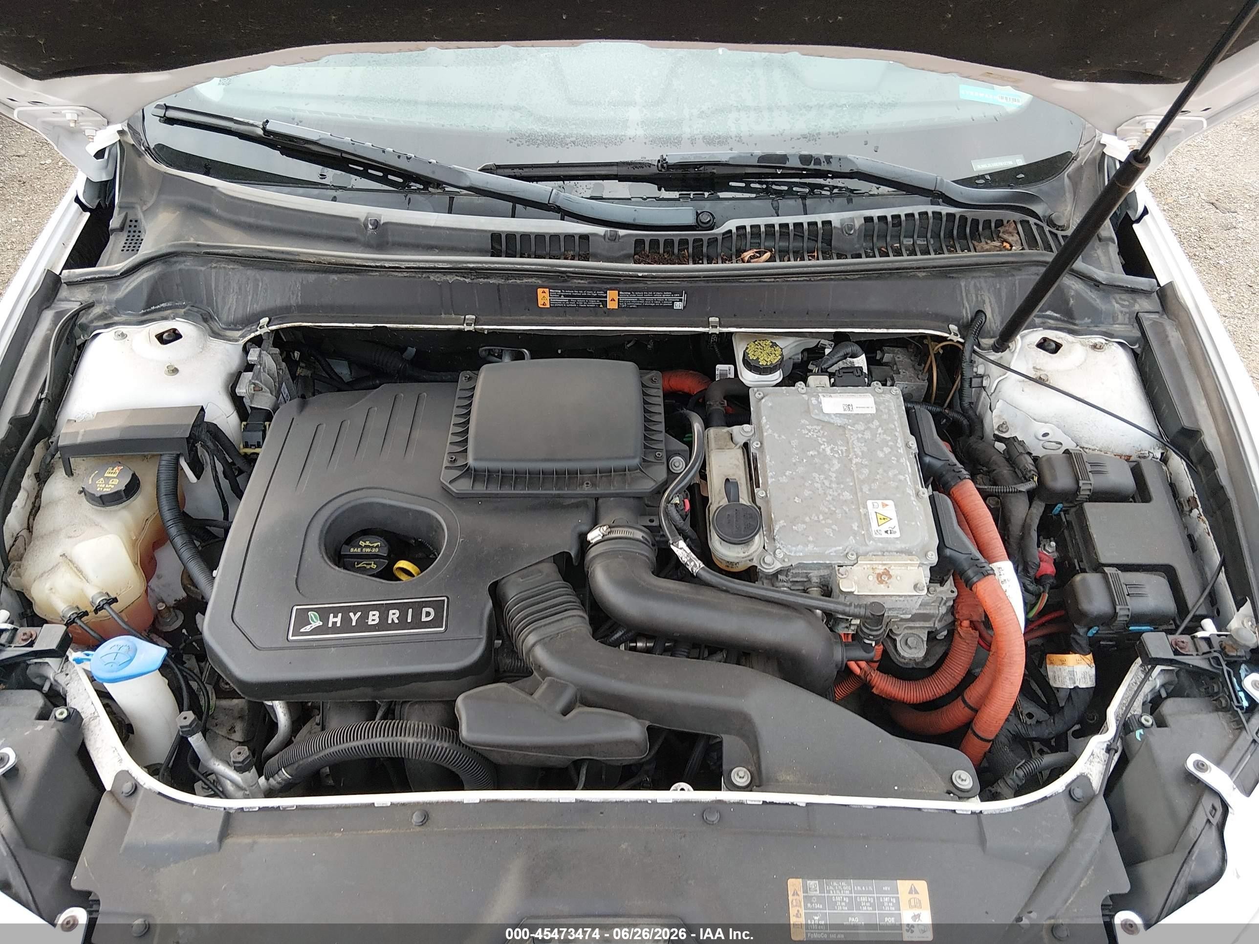 2014 Lincoln Mkz Hybrid   White vin: 3LN6L2LU0ER812798