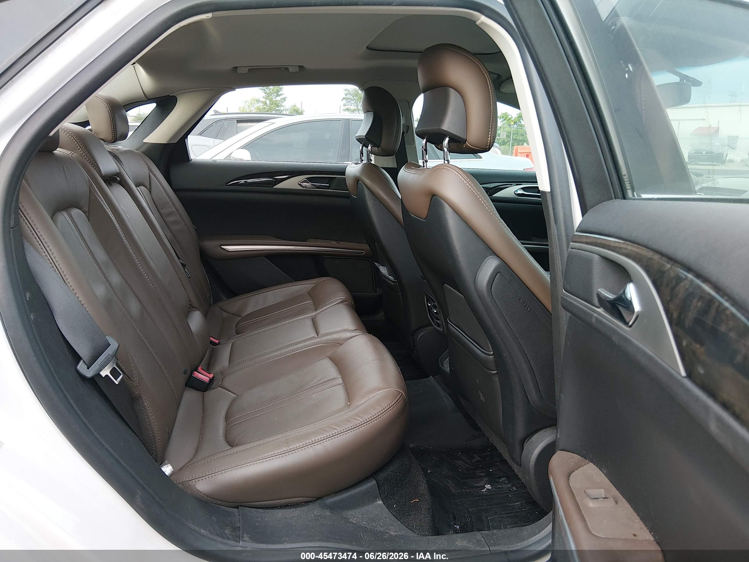 2014 Lincoln Mkz Hybrid   White vin: 3LN6L2LU0ER812798