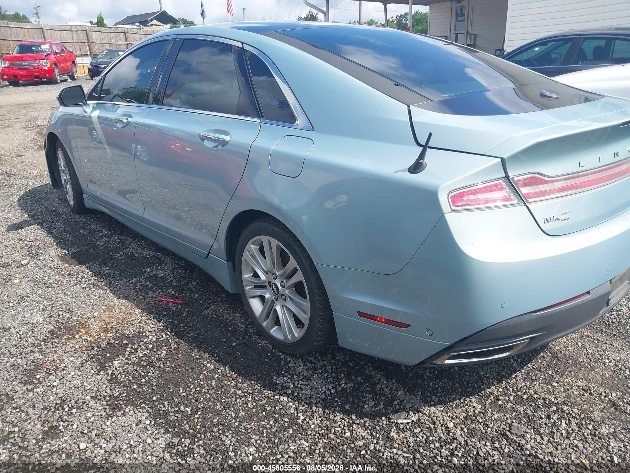 2014 Lincoln Mkz Hybrid   Light Blue vin: 3LN6L2LU0ER815121