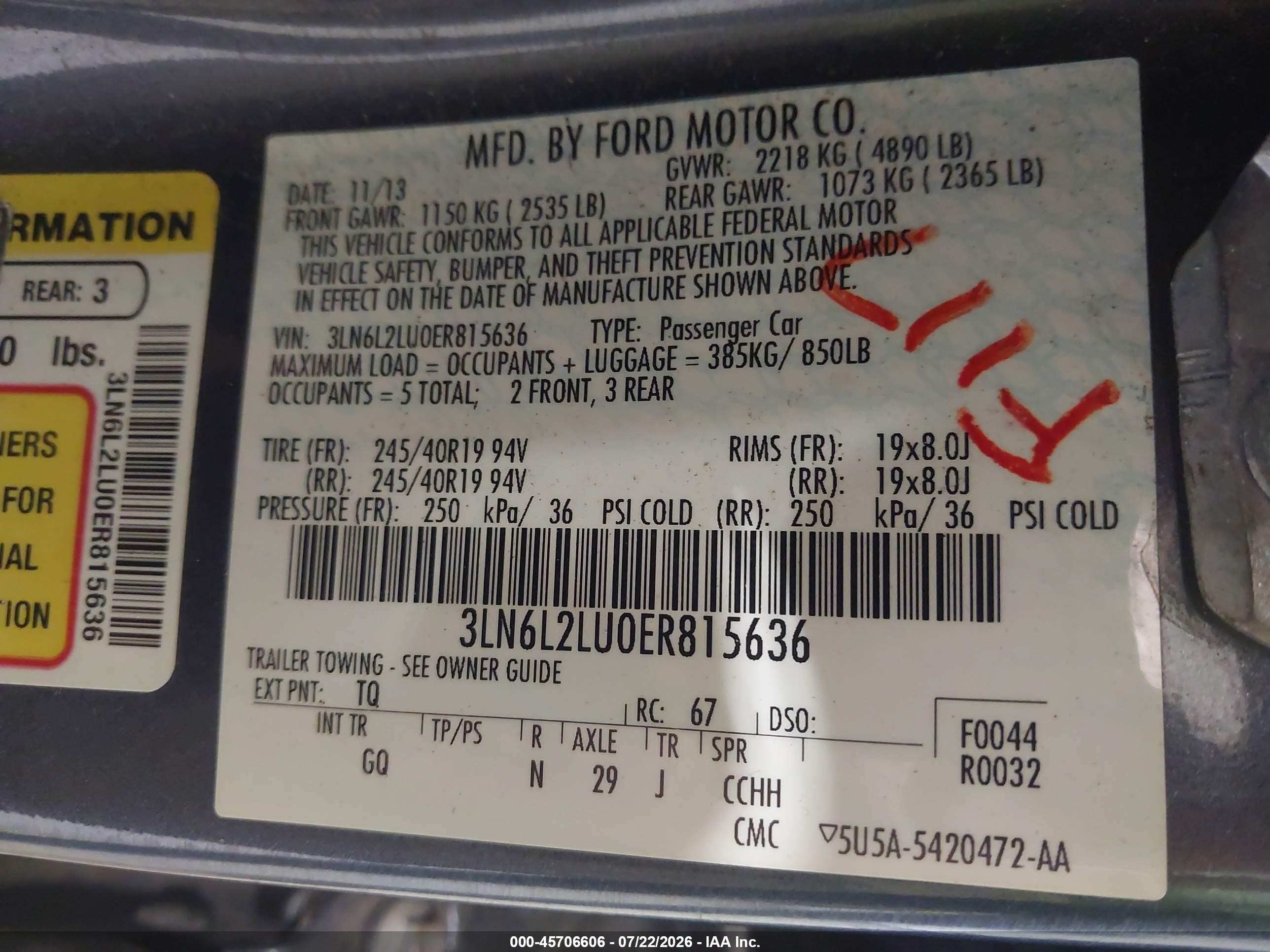 2014 Lincoln Mkz Hybrid   Серый vin: 3LN6L2LU0ER815636
