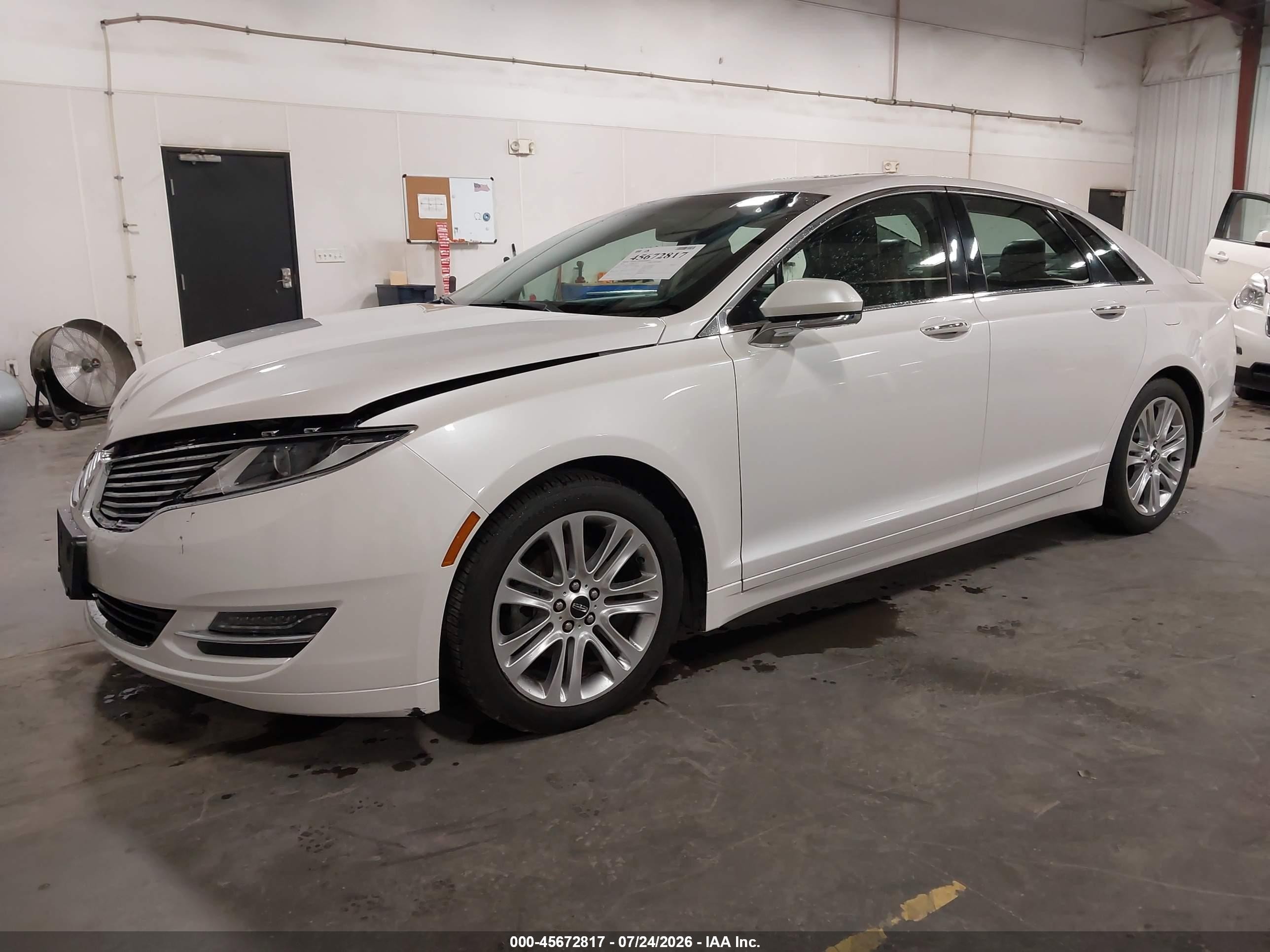 2014 Lincoln Mkz Hybrid White vin: 3LN6L2LU0ER822148