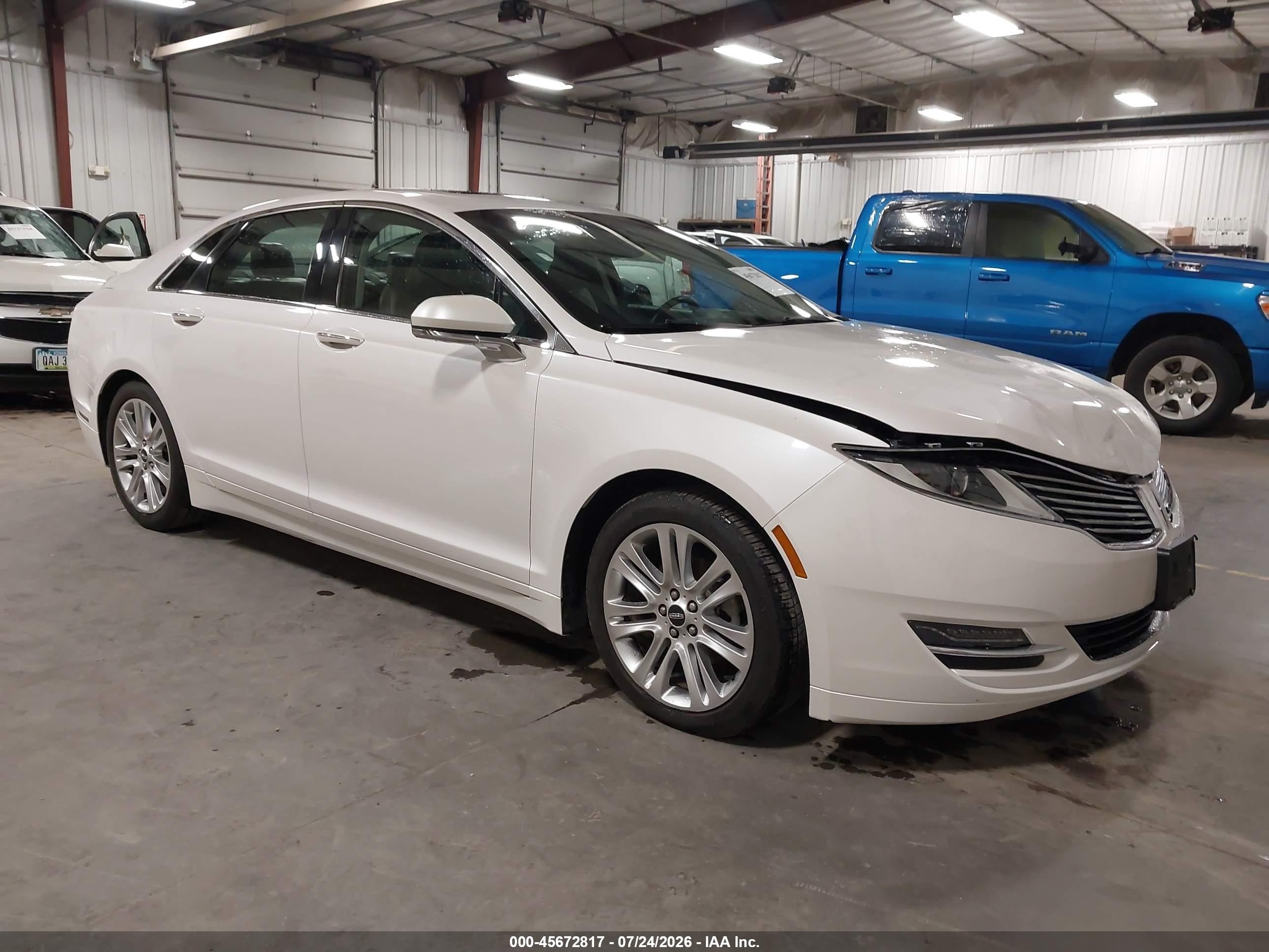 2014 Lincoln Mkz Hybrid White vin: 3LN6L2LU0ER822148