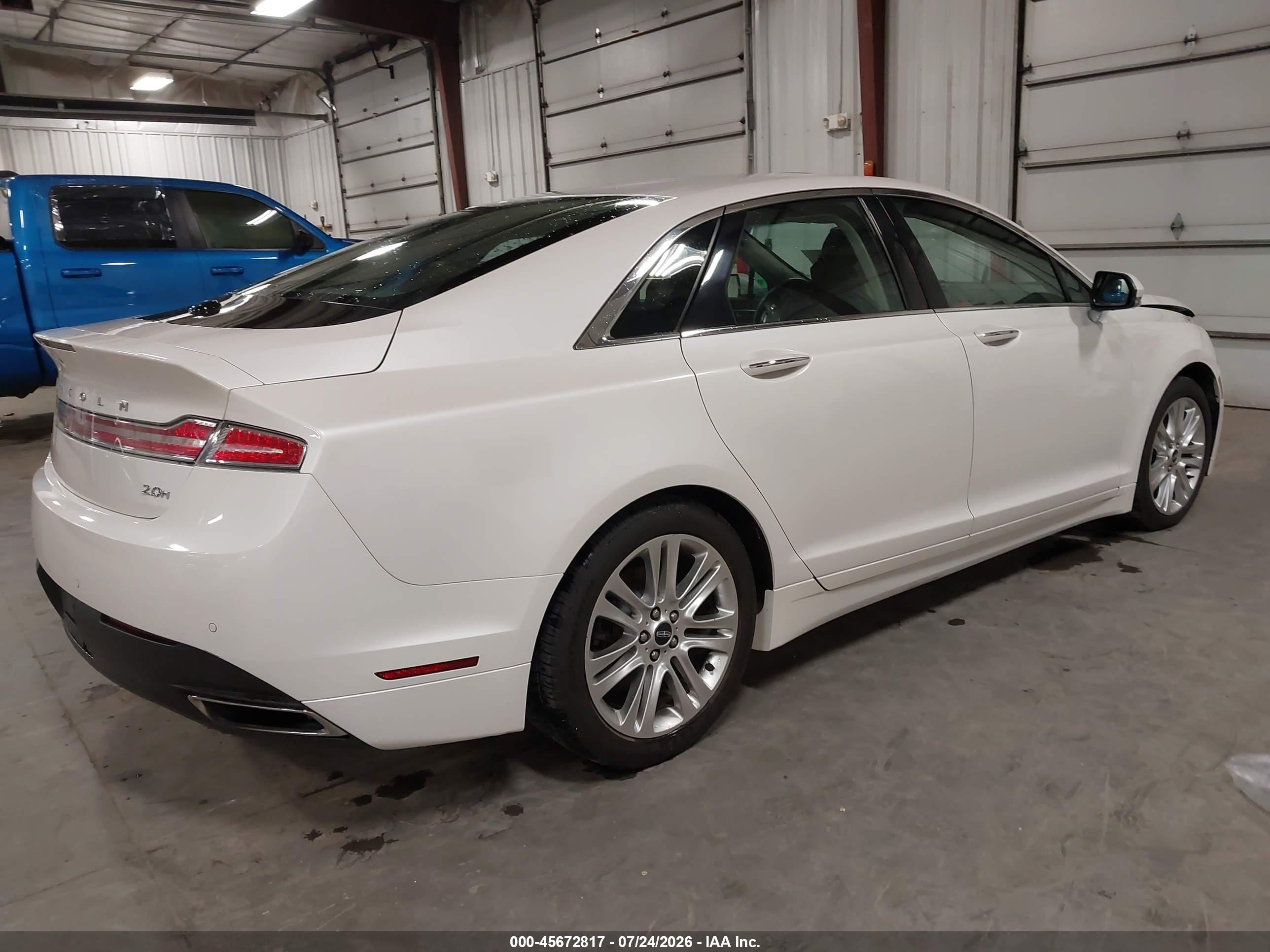 2014 Lincoln Mkz Hybrid White vin: 3LN6L2LU0ER822148