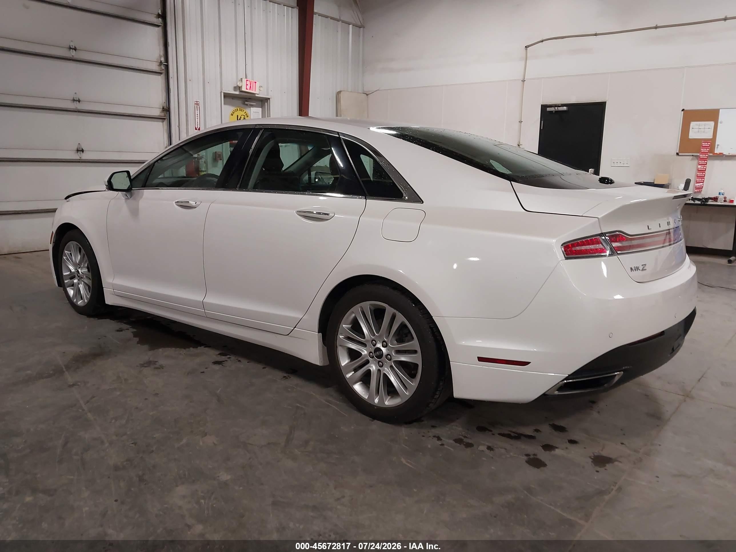 2014 Lincoln Mkz Hybrid White vin: 3LN6L2LU0ER822148