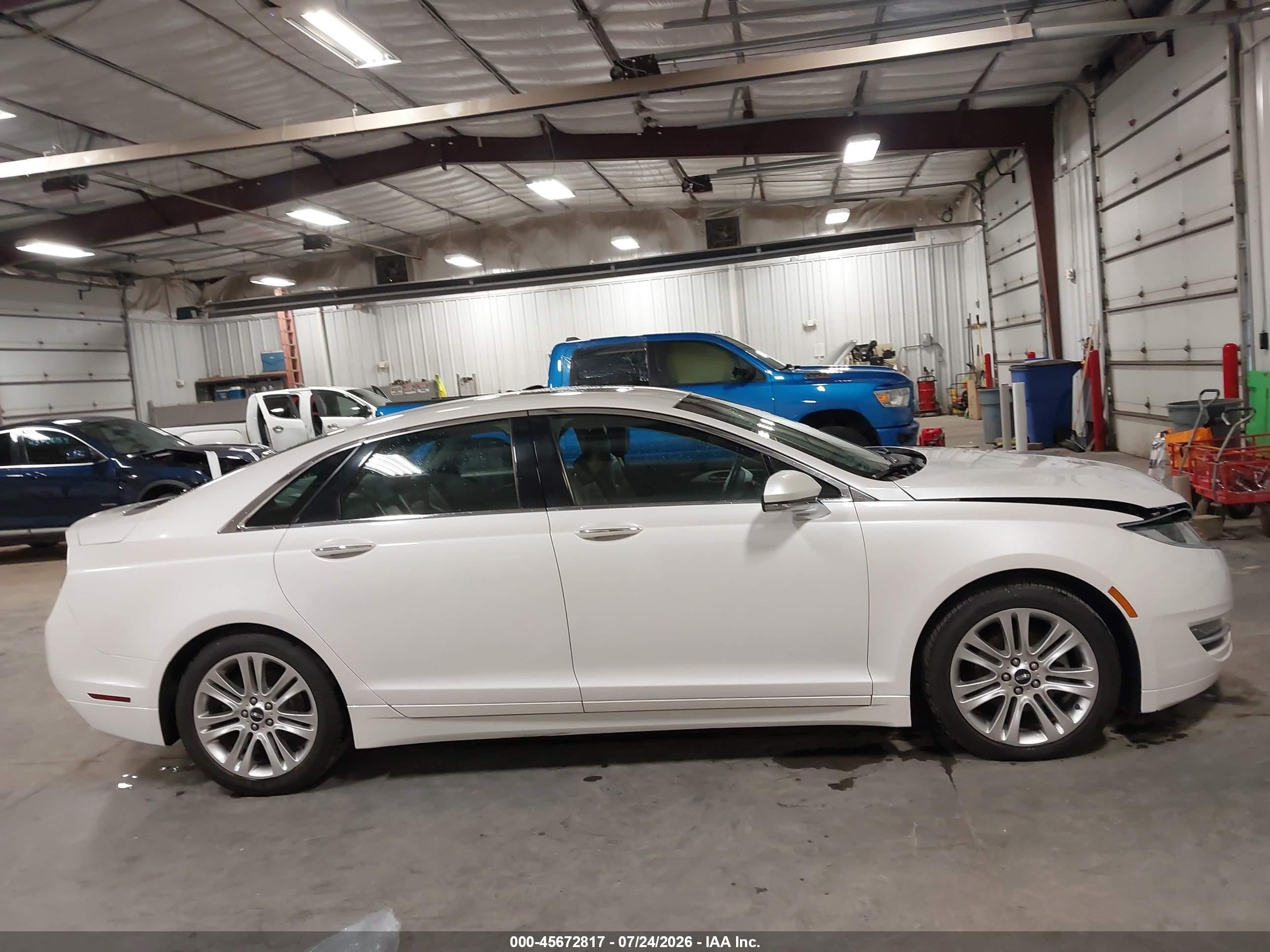 2014 Lincoln Mkz Hybrid White vin: 3LN6L2LU0ER822148