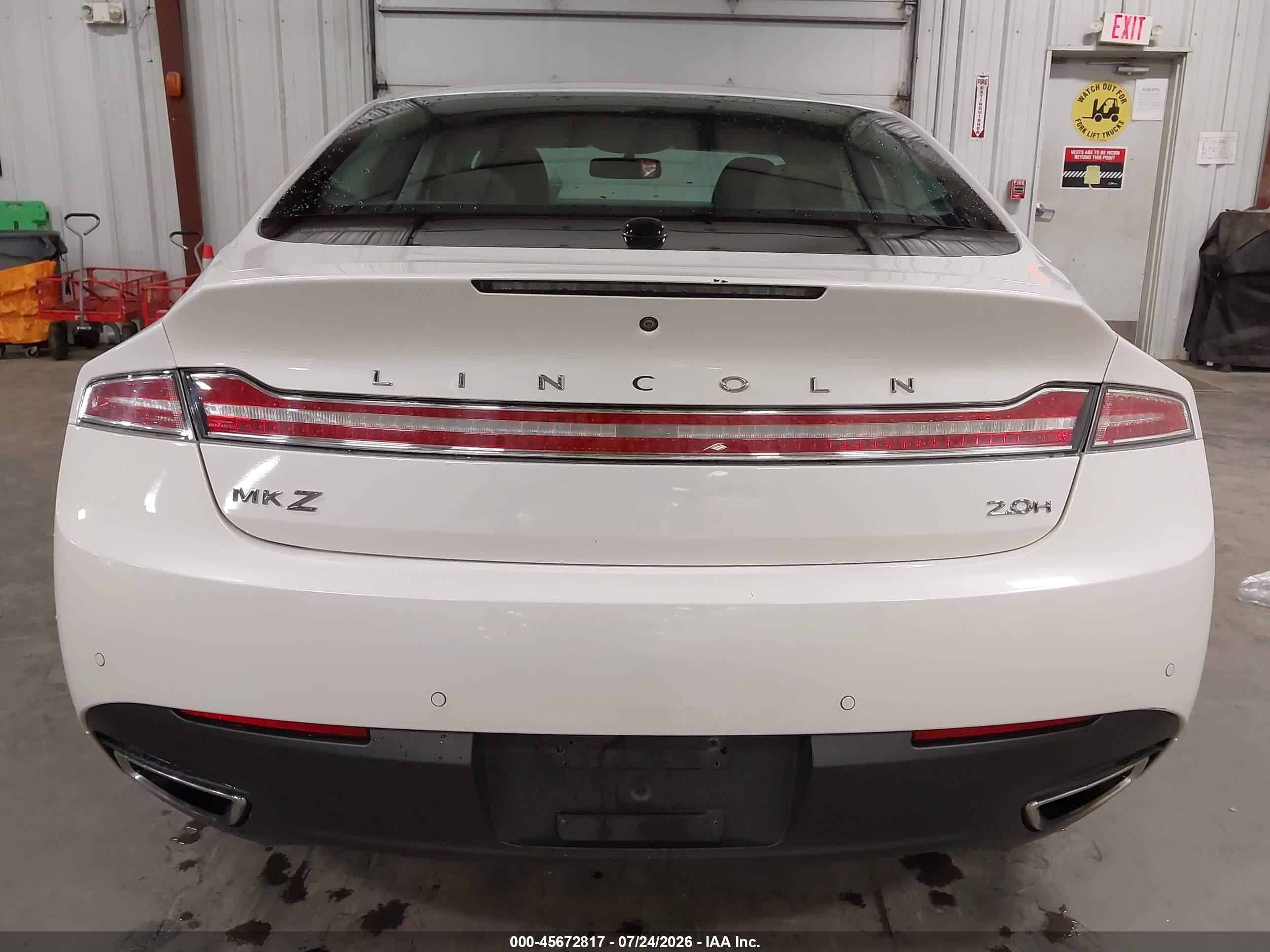 2014 Lincoln Mkz Hybrid White vin: 3LN6L2LU0ER822148