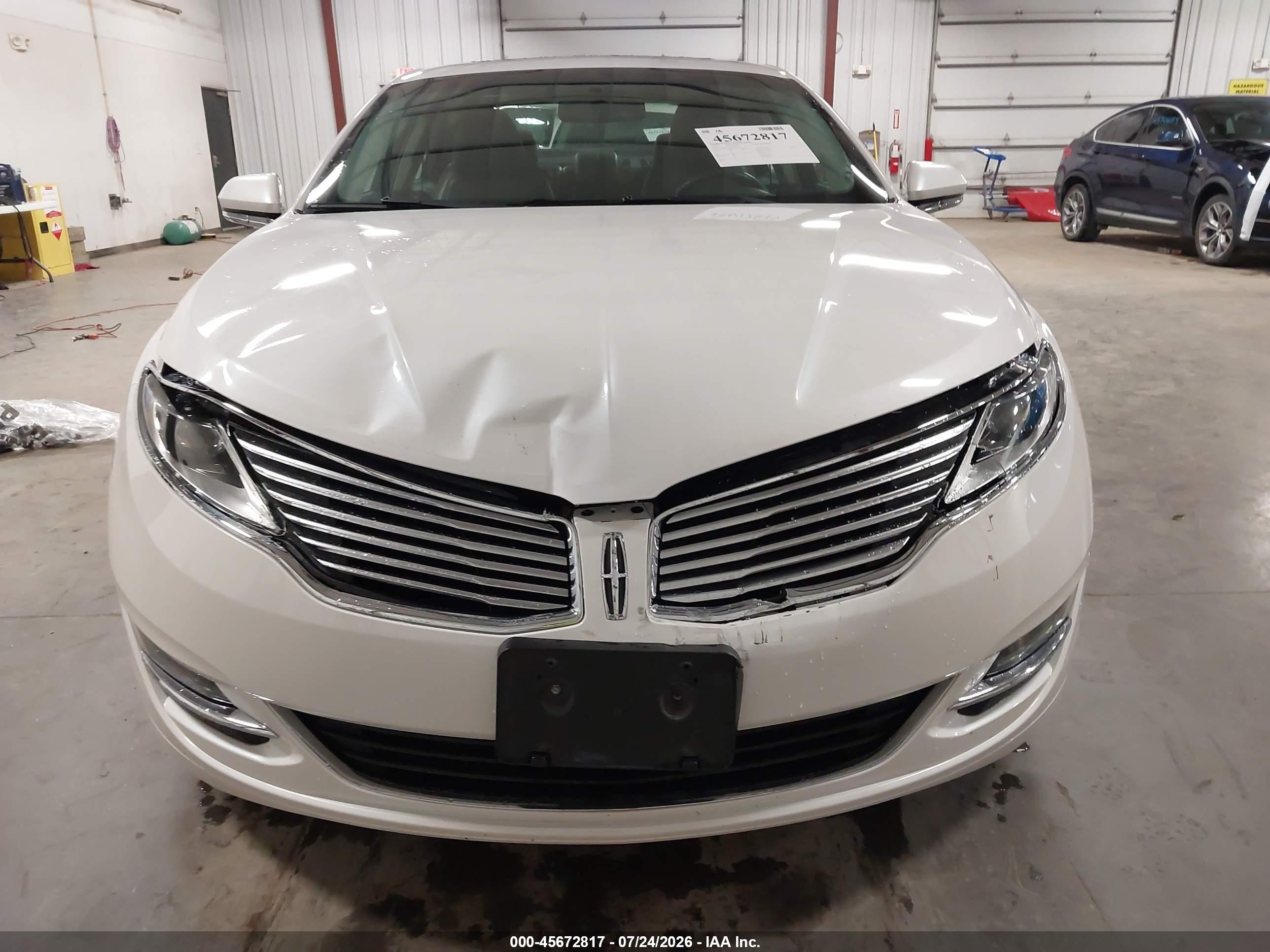 2014 Lincoln Mkz Hybrid White vin: 3LN6L2LU0ER822148