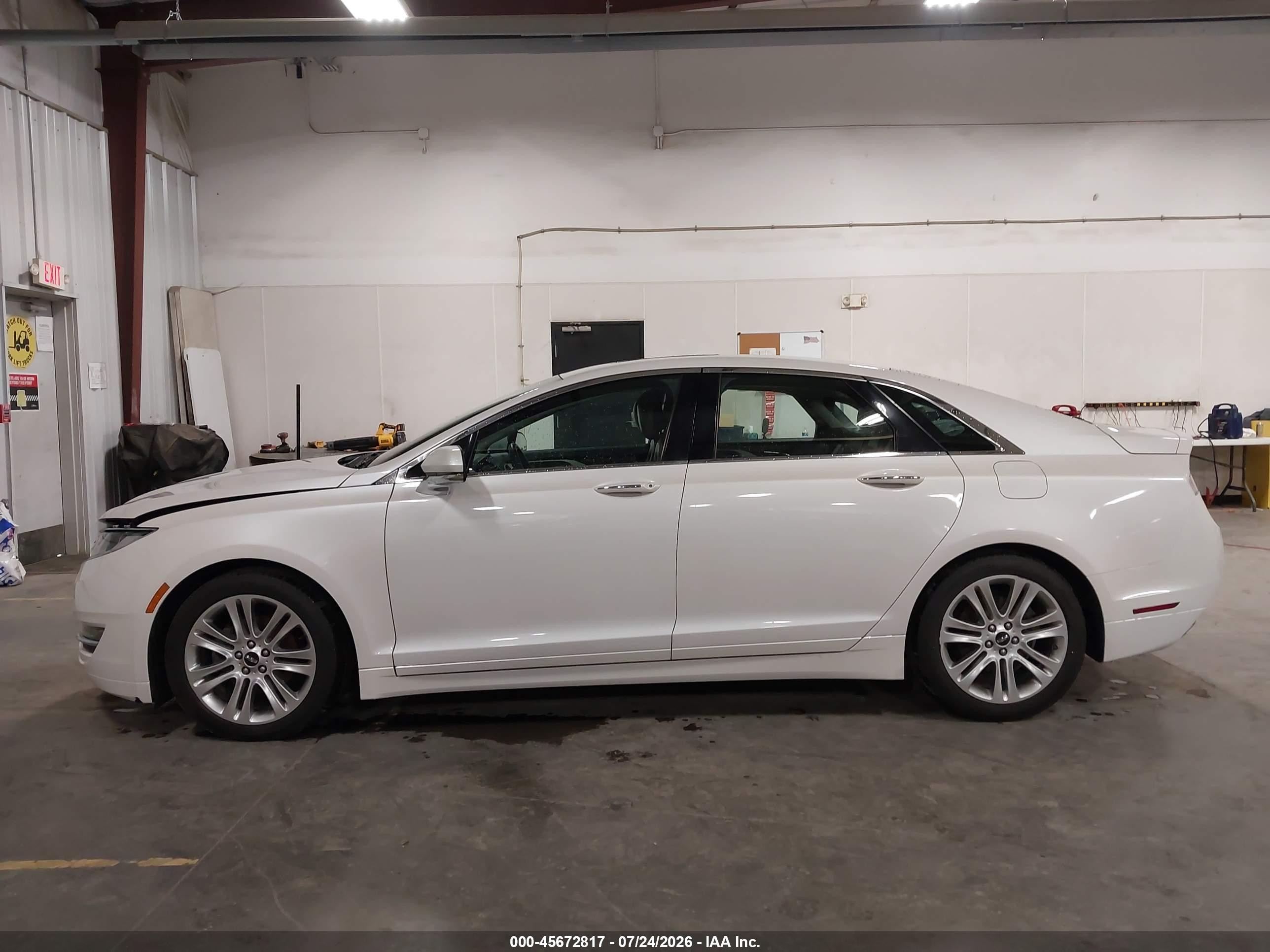 2014 Lincoln Mkz Hybrid White vin: 3LN6L2LU0ER822148