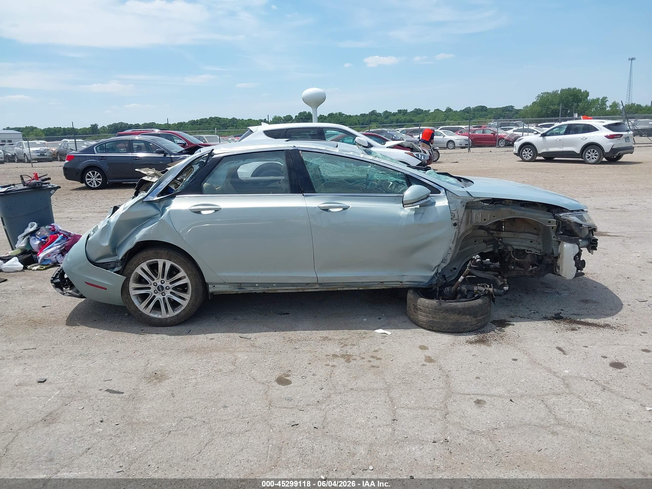 2014 Lincoln Mkz Hybrid   Beige vin: 3LN6L2LU0ER827656