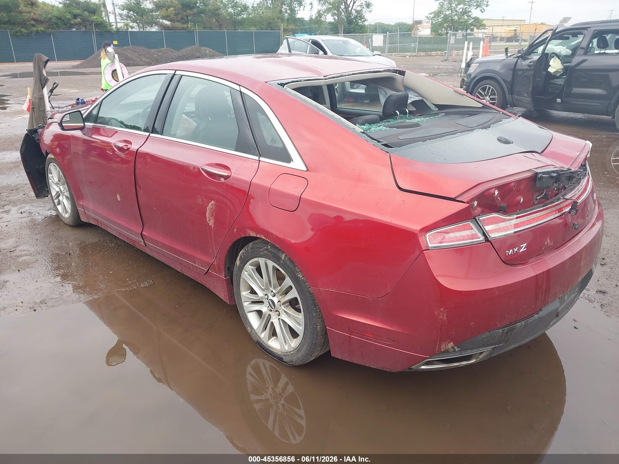 2015 Lincoln Mkz Hybrid   Red vin: 3LN6L2LU0FR601828