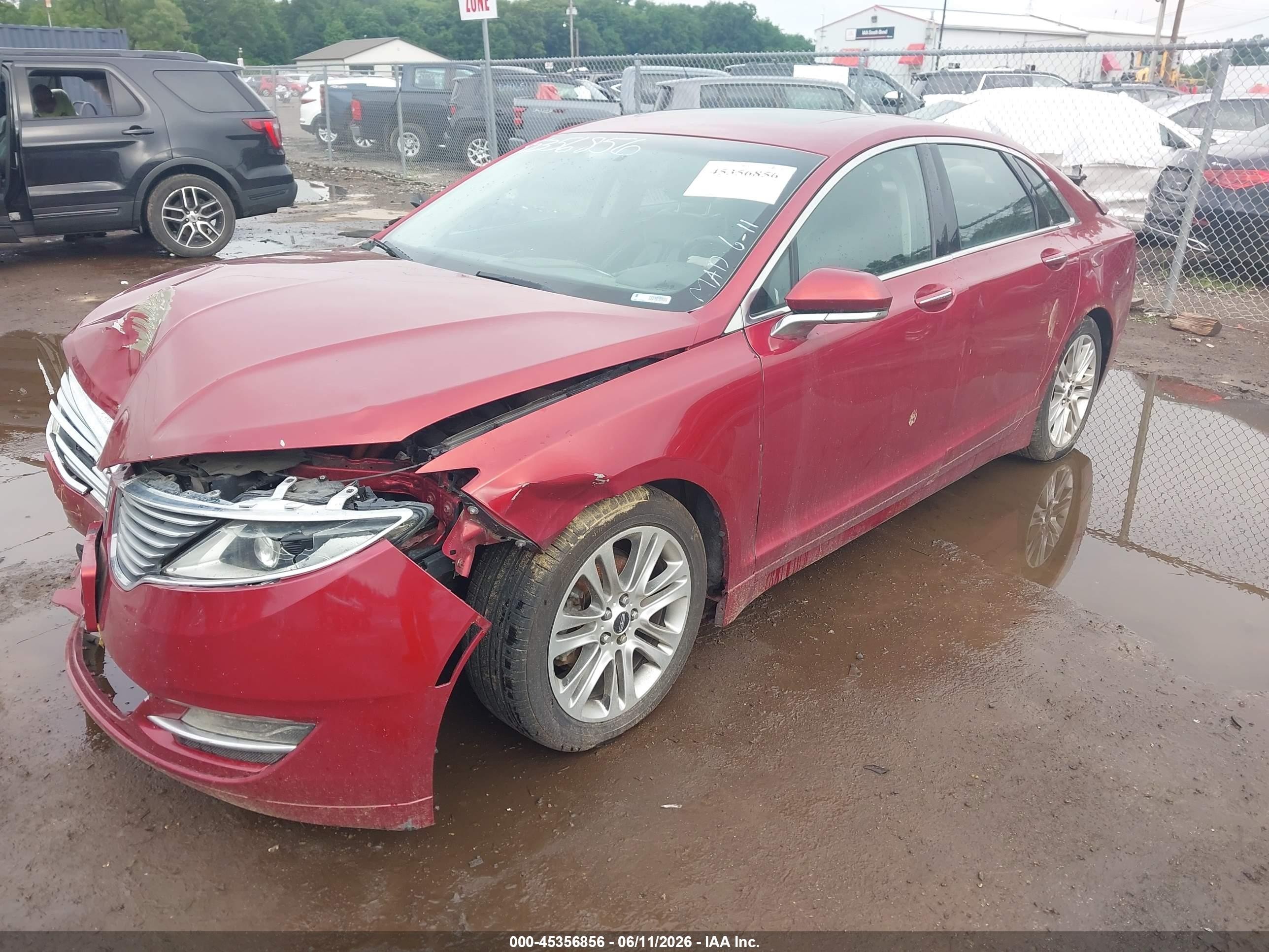 2015 Lincoln Mkz Hybrid   Red vin: 3LN6L2LU0FR601828