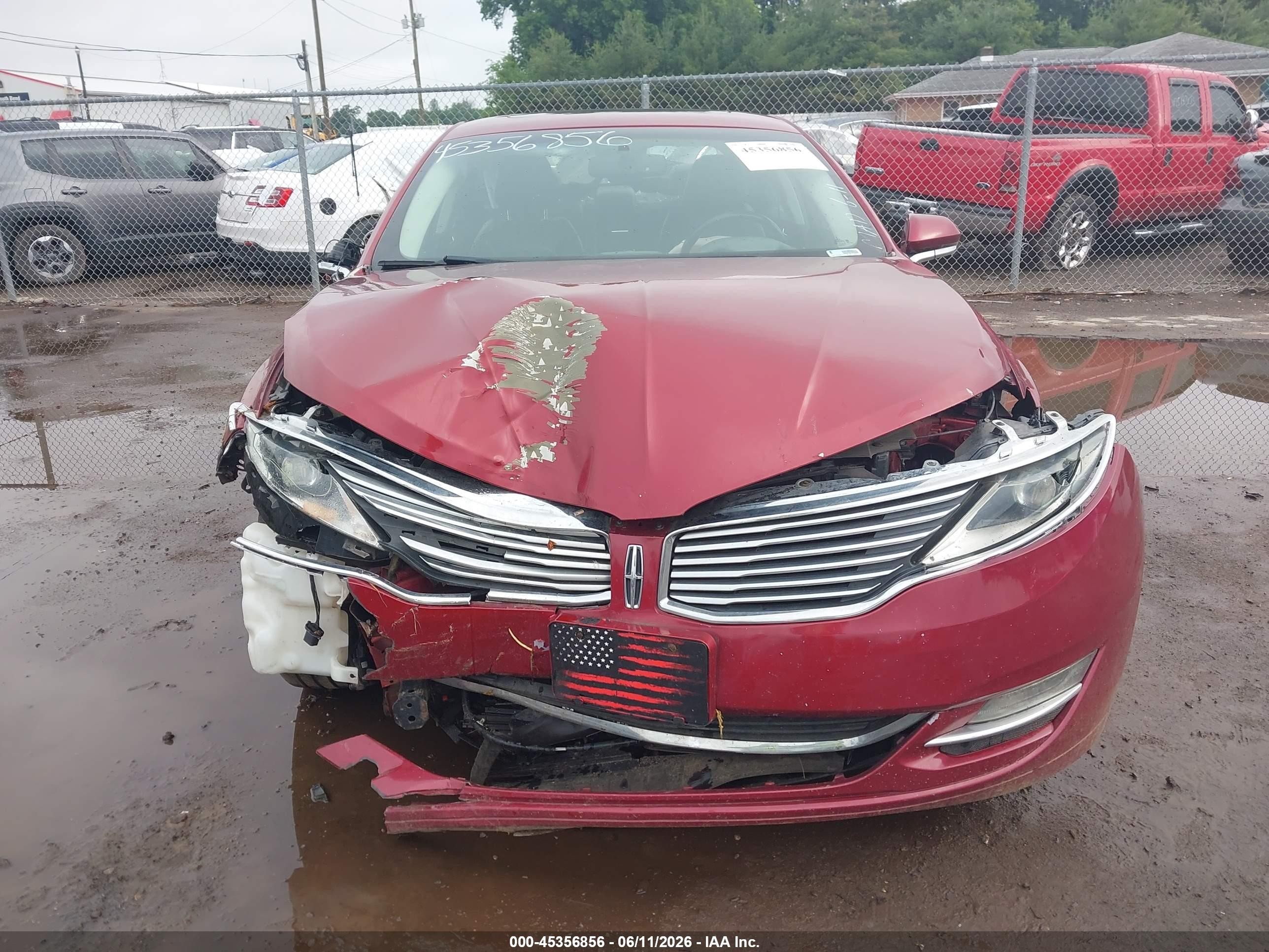 2015 Lincoln Mkz Hybrid   Red vin: 3LN6L2LU0FR601828