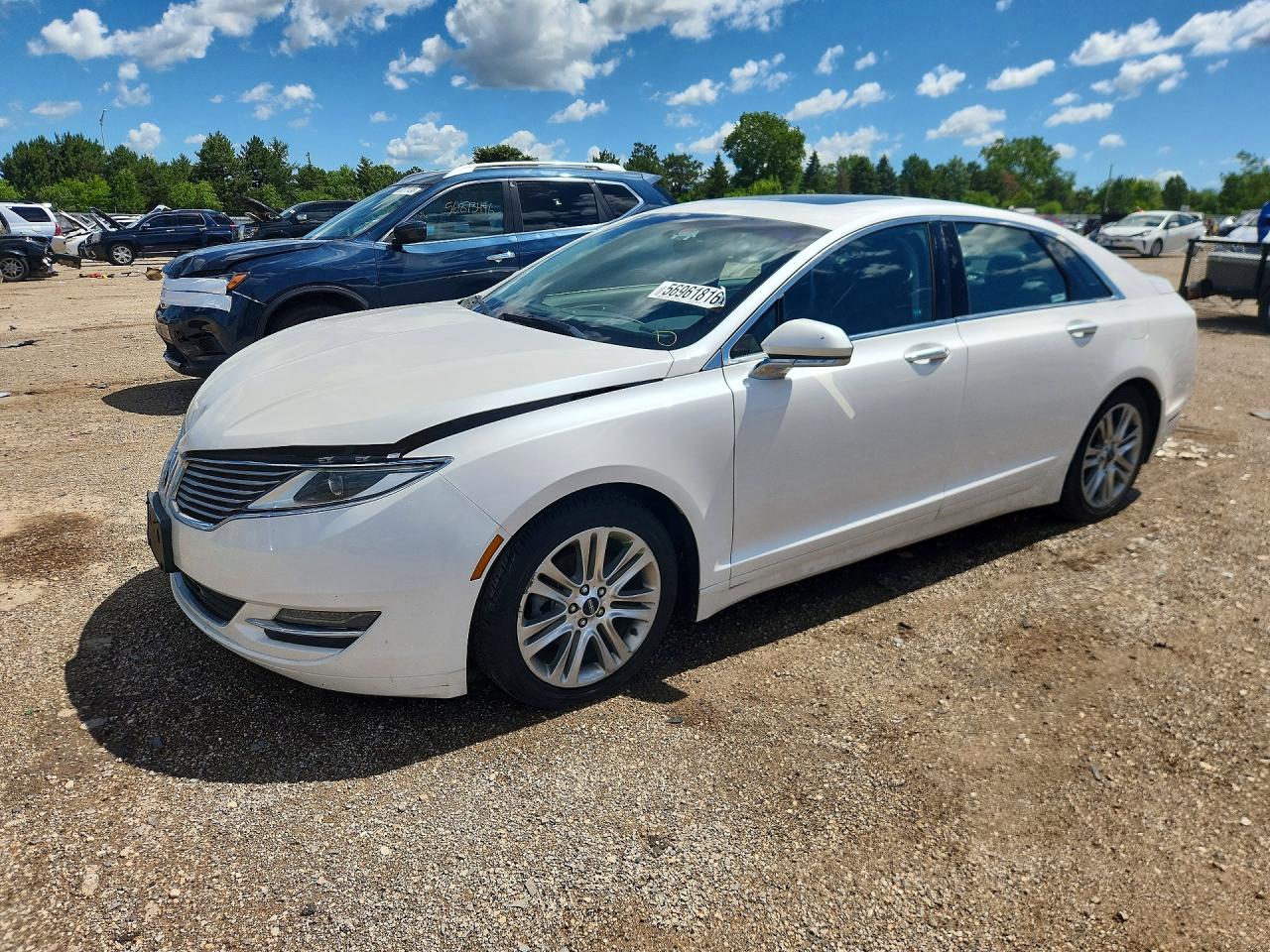 2015 Lincoln Mkz Hybrid White vin: 3LN6L2LU0FR614062