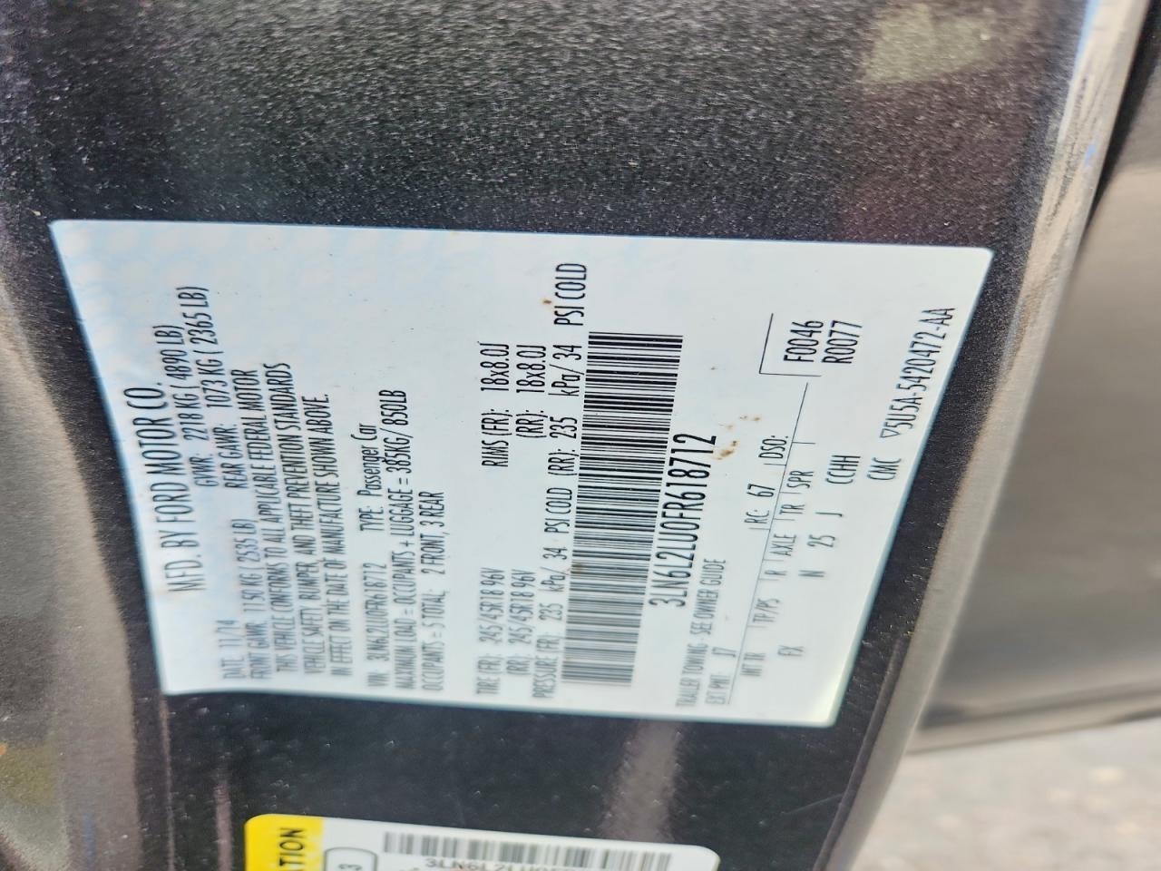 2015 Lincoln Mkz Hybrid Gray vin: 3LN6L2LU0FR618712