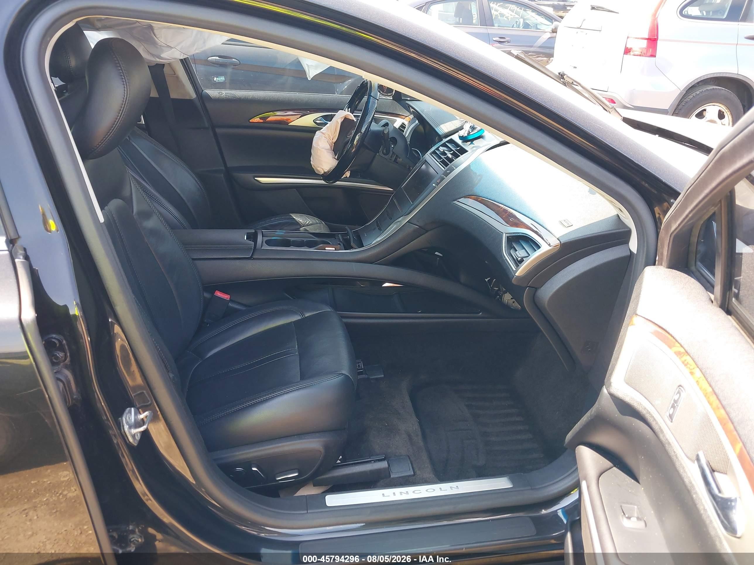 2015 Lincoln Mkz Hybrid   Black vin: 3LN6L2LU0FR628625