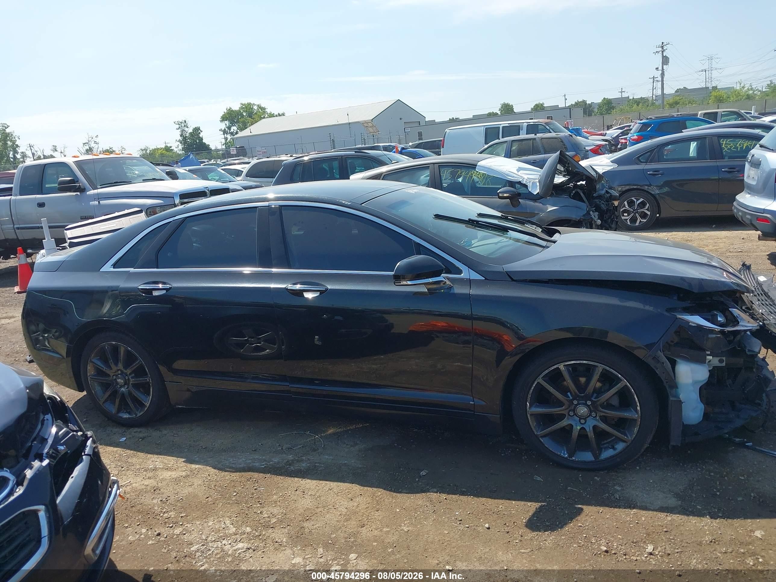 2015 Lincoln Mkz Hybrid   Black vin: 3LN6L2LU0FR628625