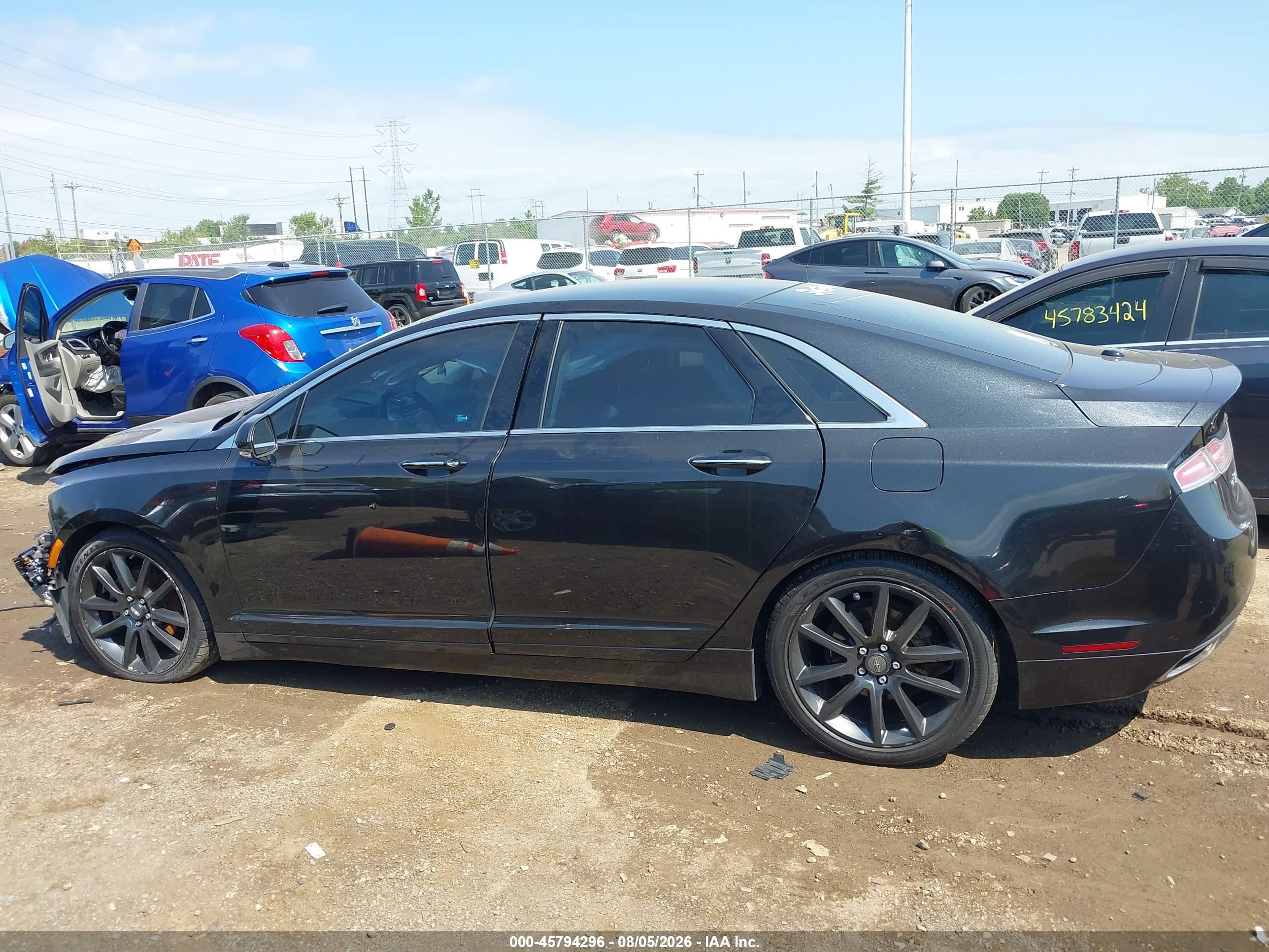 2015 Lincoln Mkz Hybrid   Black vin: 3LN6L2LU0FR628625