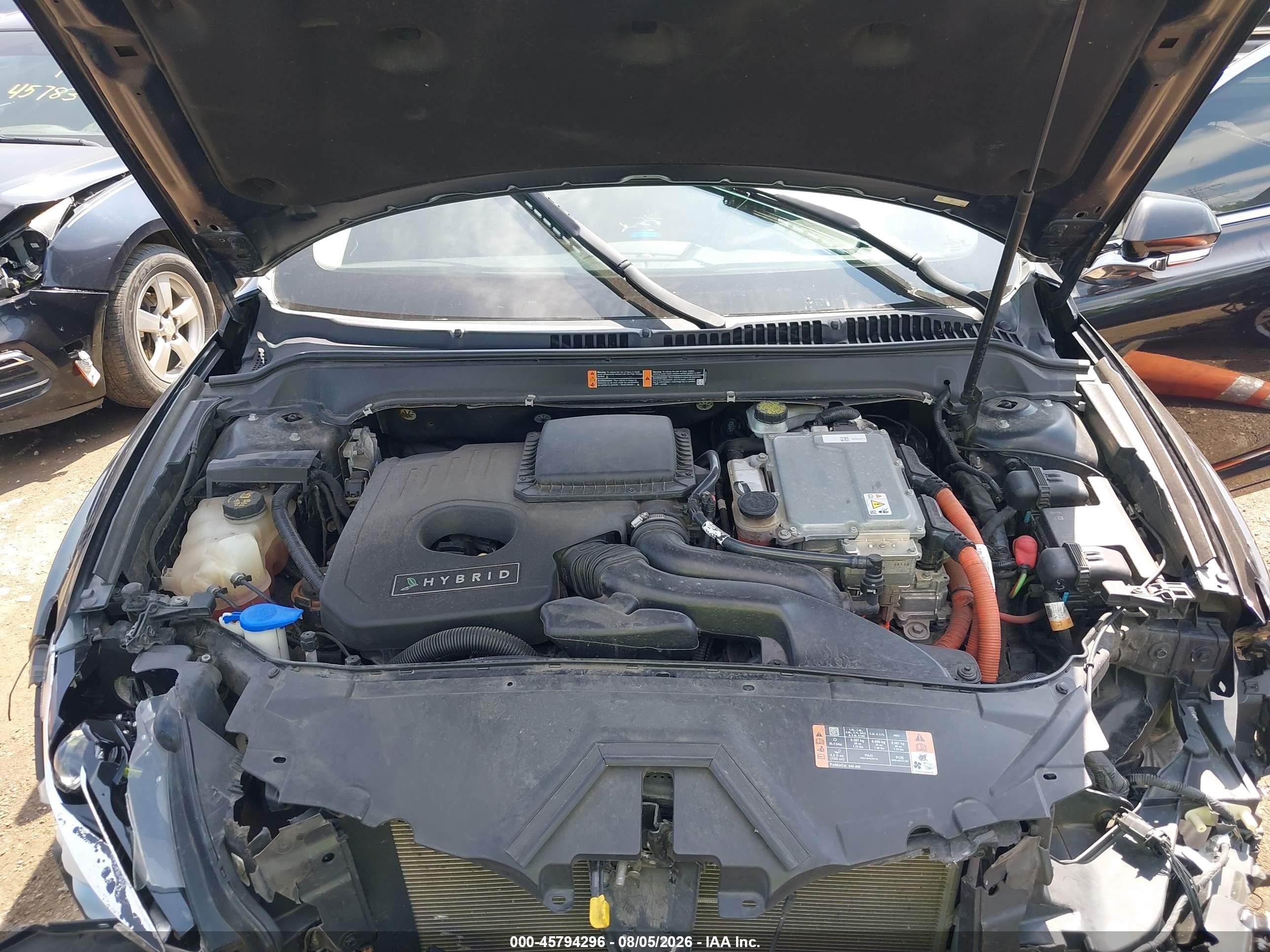 2015 Lincoln Mkz Hybrid   Black vin: 3LN6L2LU0FR628625