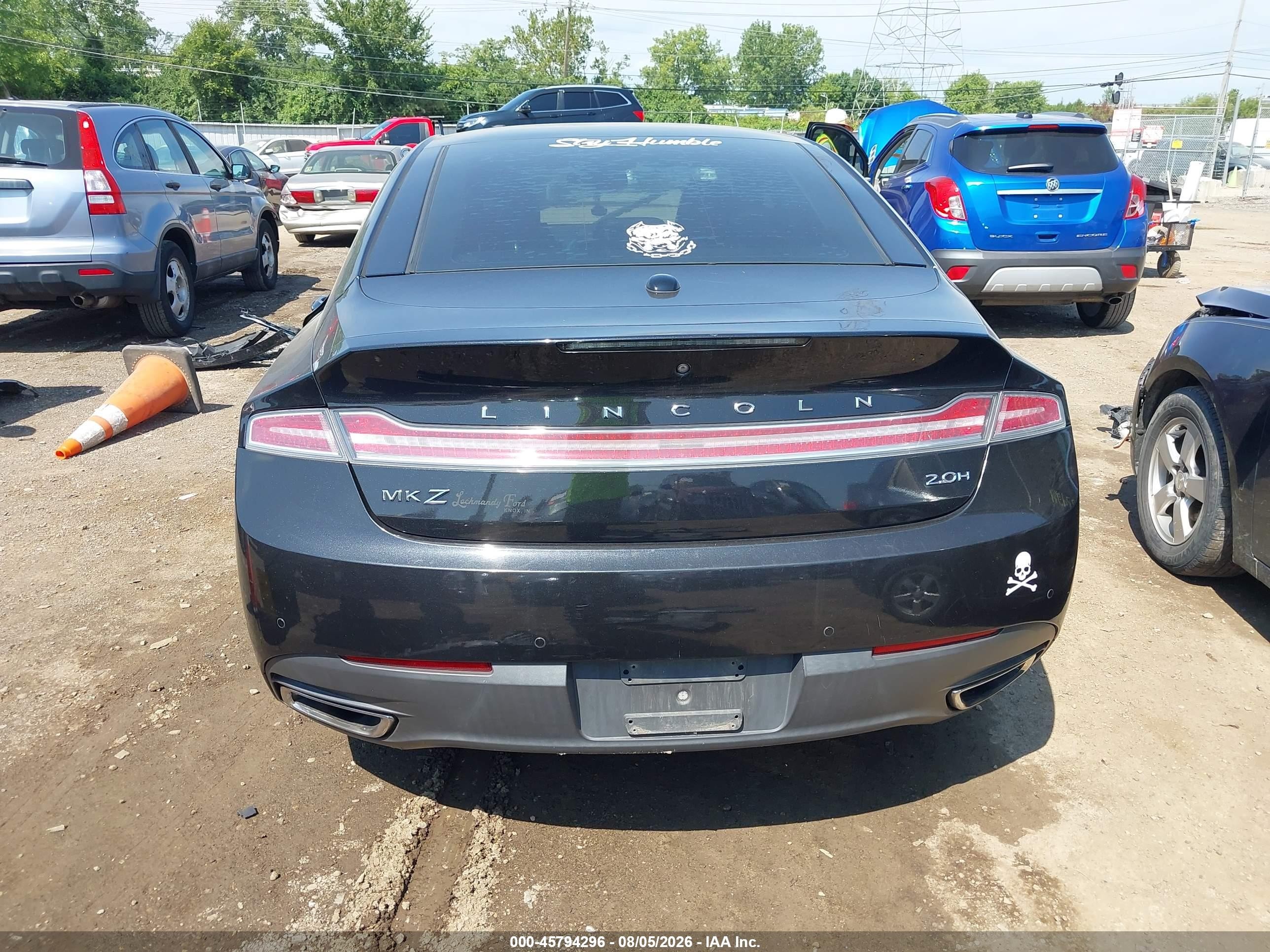 2015 Lincoln Mkz Hybrid   Black vin: 3LN6L2LU0FR628625