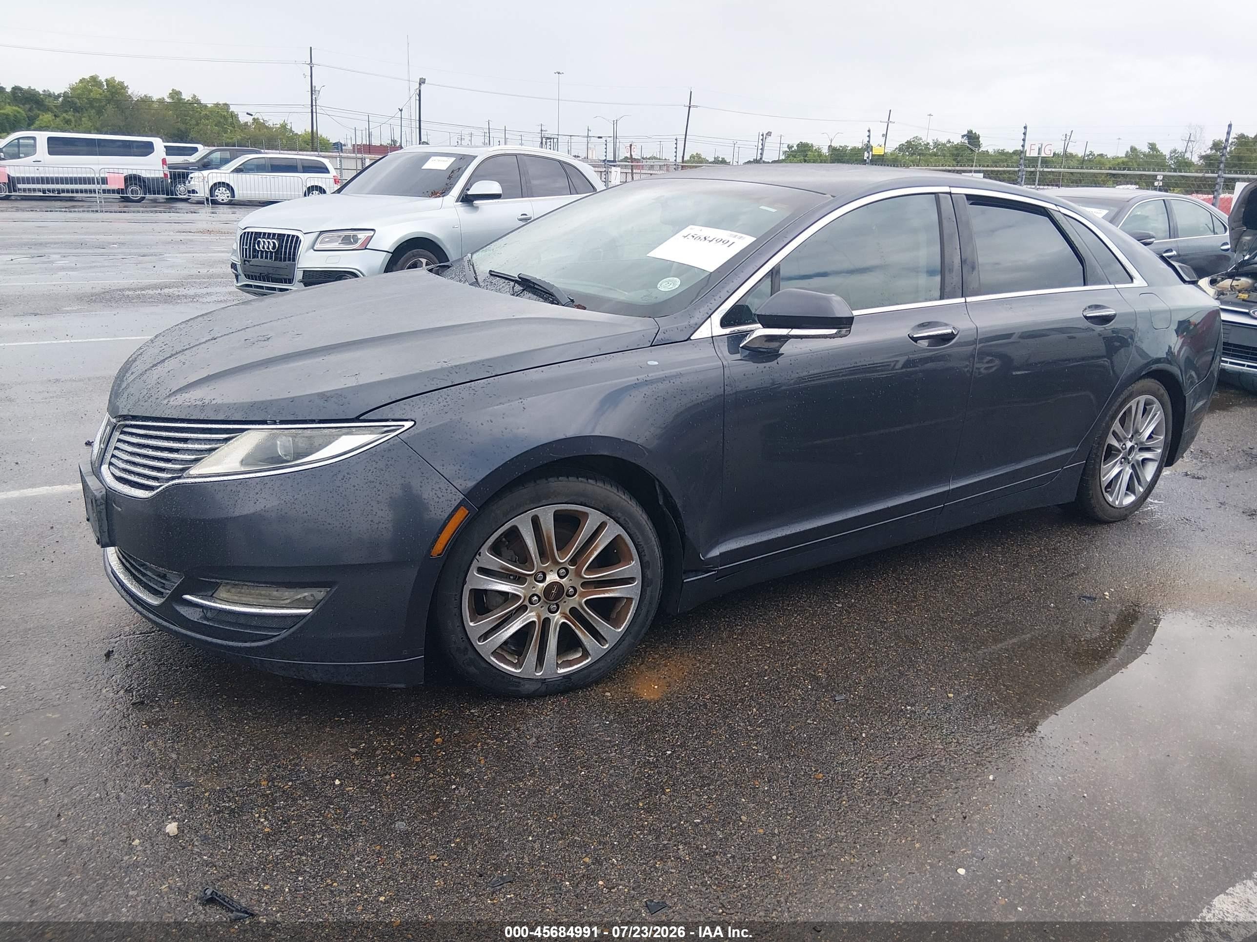 2013 Lincoln Mkz Hybrid   Dark Blue vin: 3LN6L2LU1DR809097