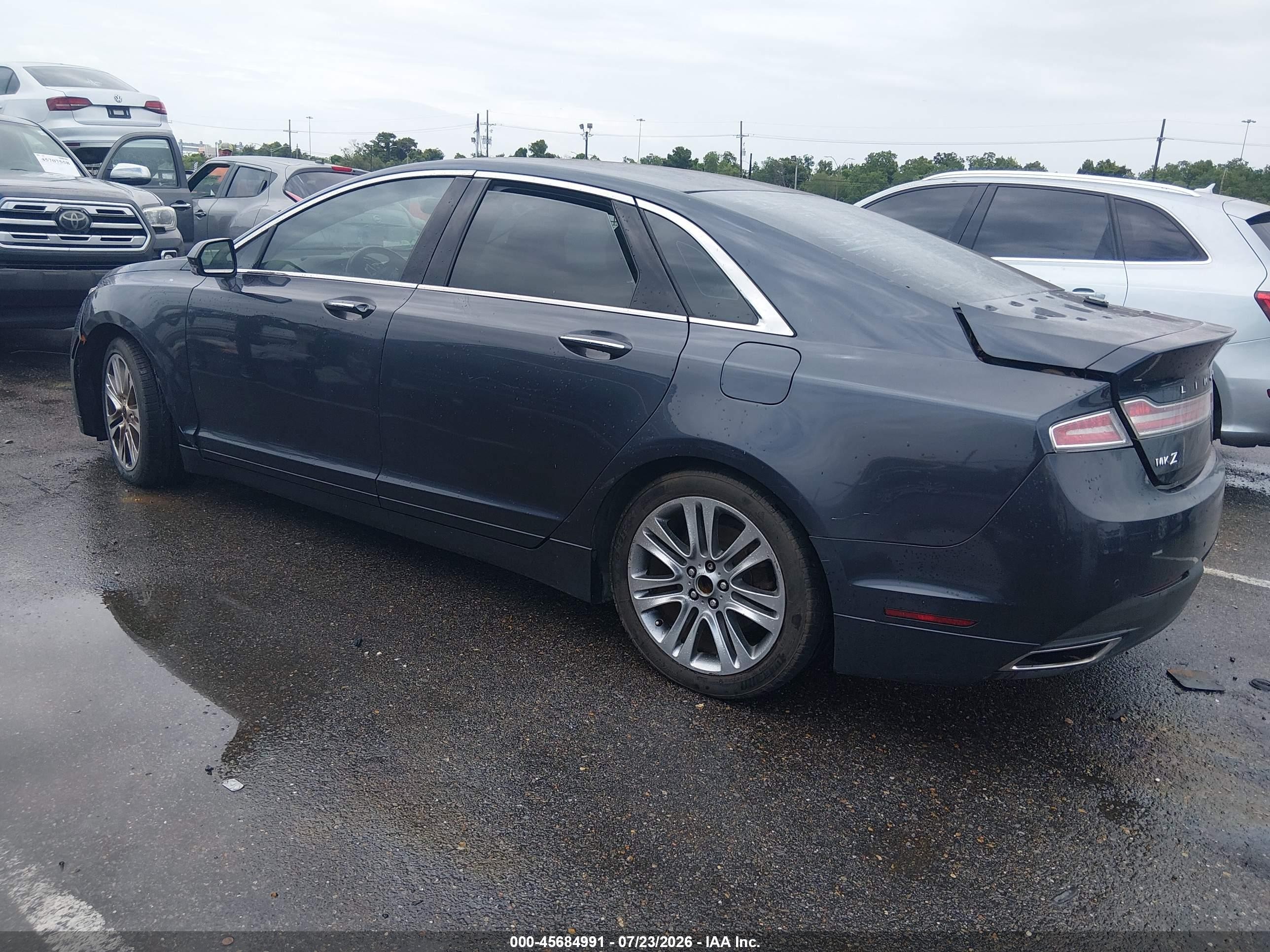 2013 Lincoln Mkz Hybrid   Dark Blue vin: 3LN6L2LU1DR809097