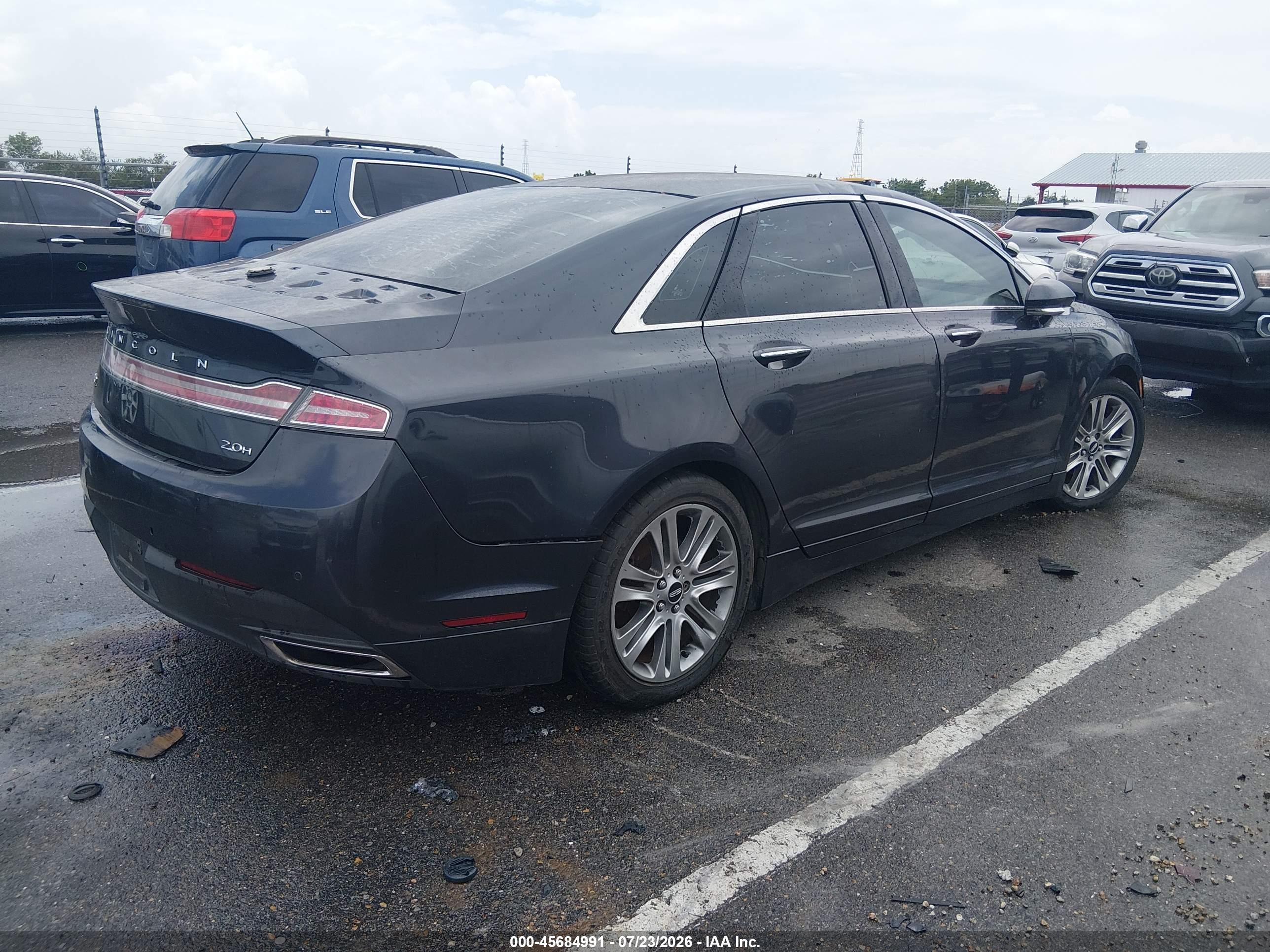 2013 Lincoln Mkz Hybrid   Dark Blue vin: 3LN6L2LU1DR809097