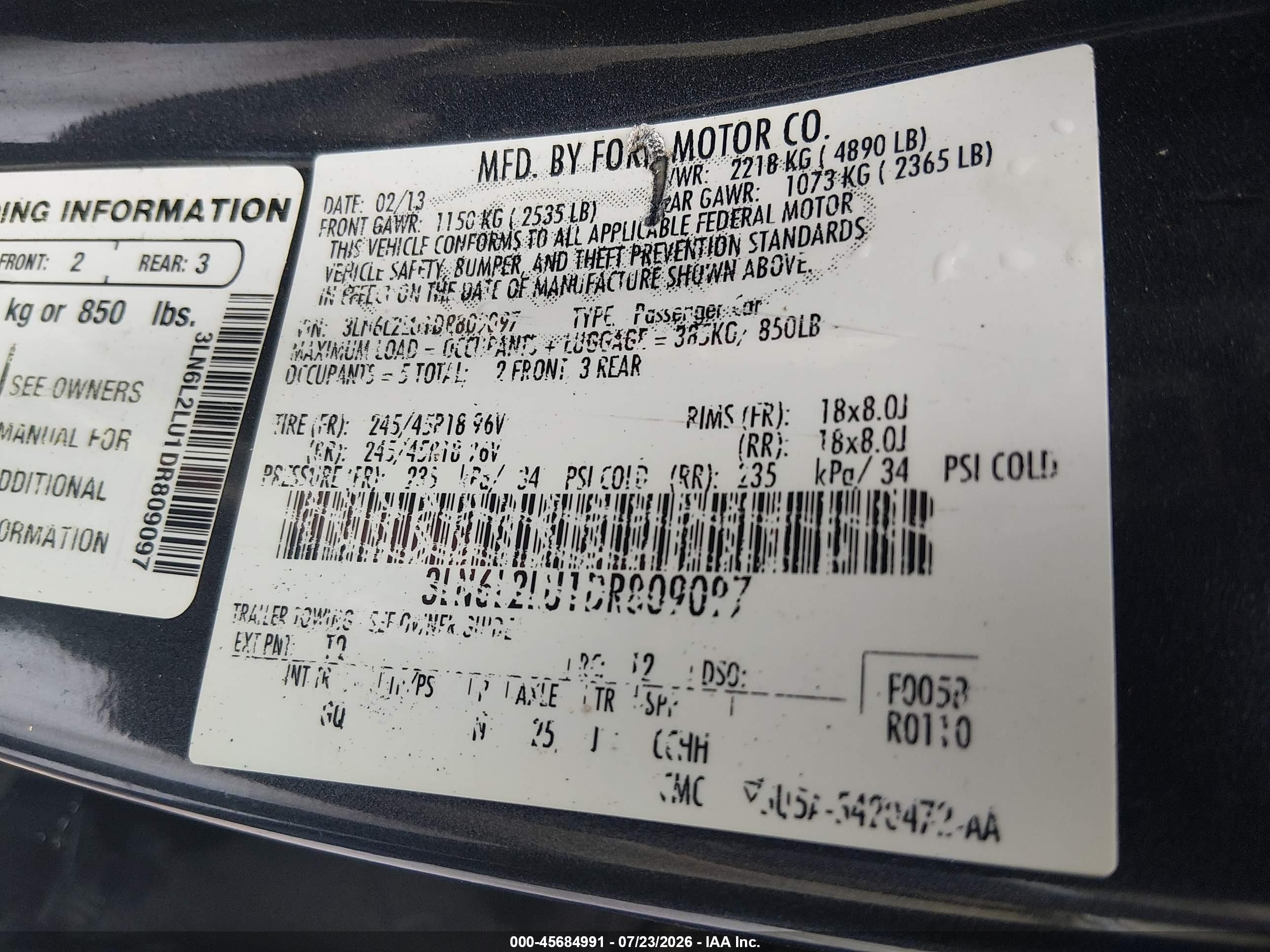 2013 Lincoln Mkz Hybrid   Dark Blue vin: 3LN6L2LU1DR809097