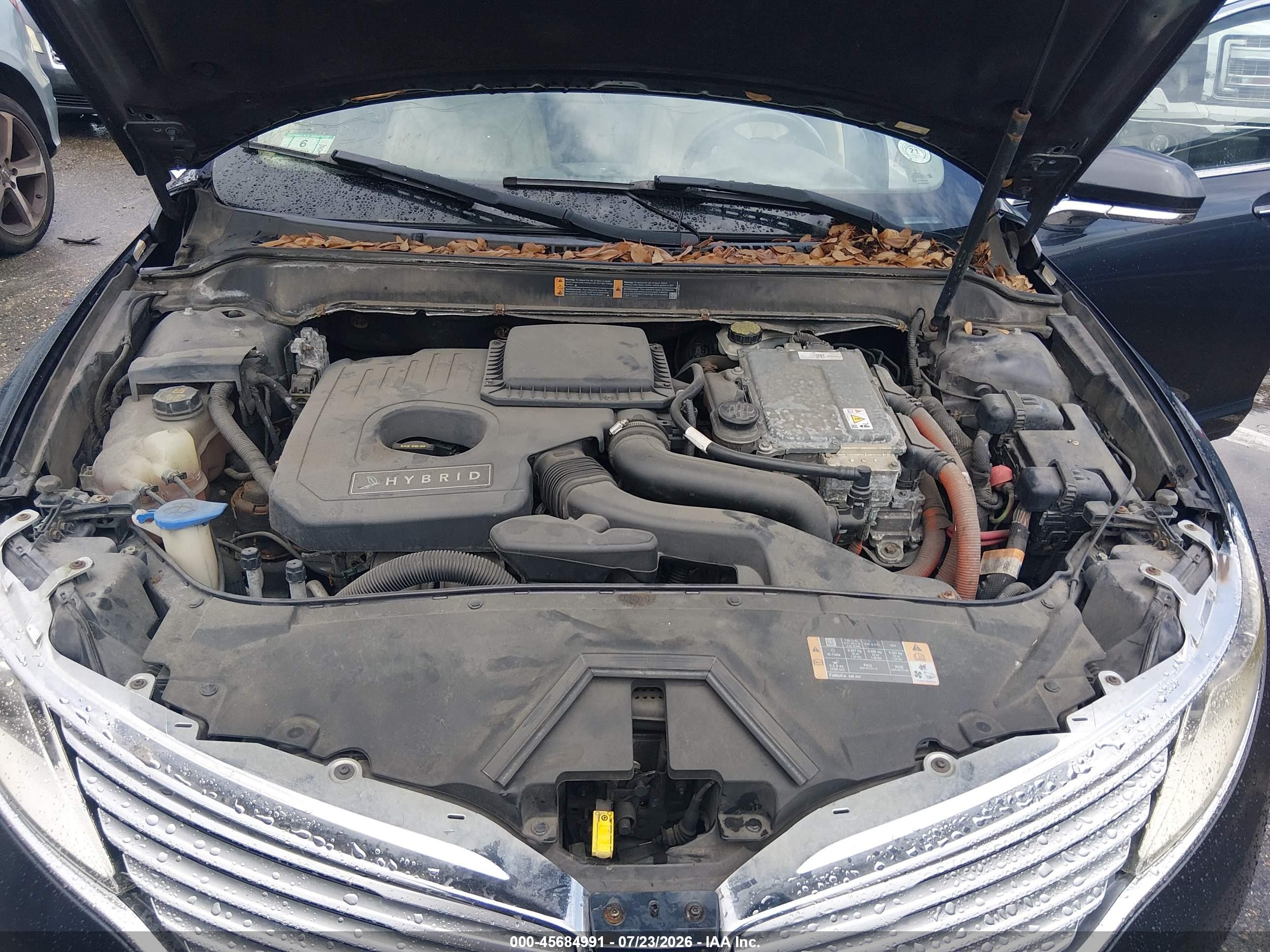 2013 Lincoln Mkz Hybrid   Dark Blue vin: 3LN6L2LU1DR809097