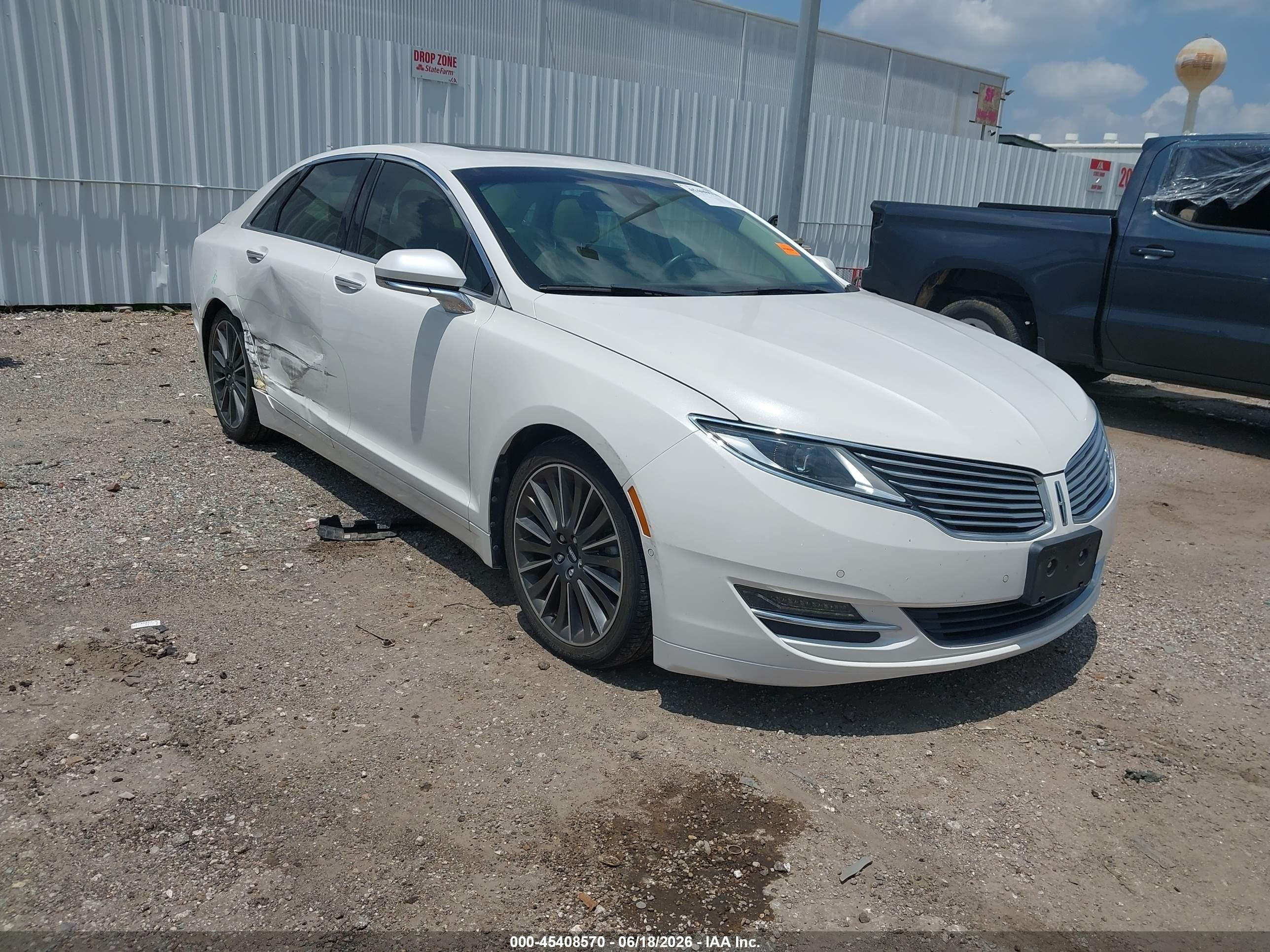 2013 Lincoln Mkz Hybrid   White vin: 3LN6L2LU1DR828281