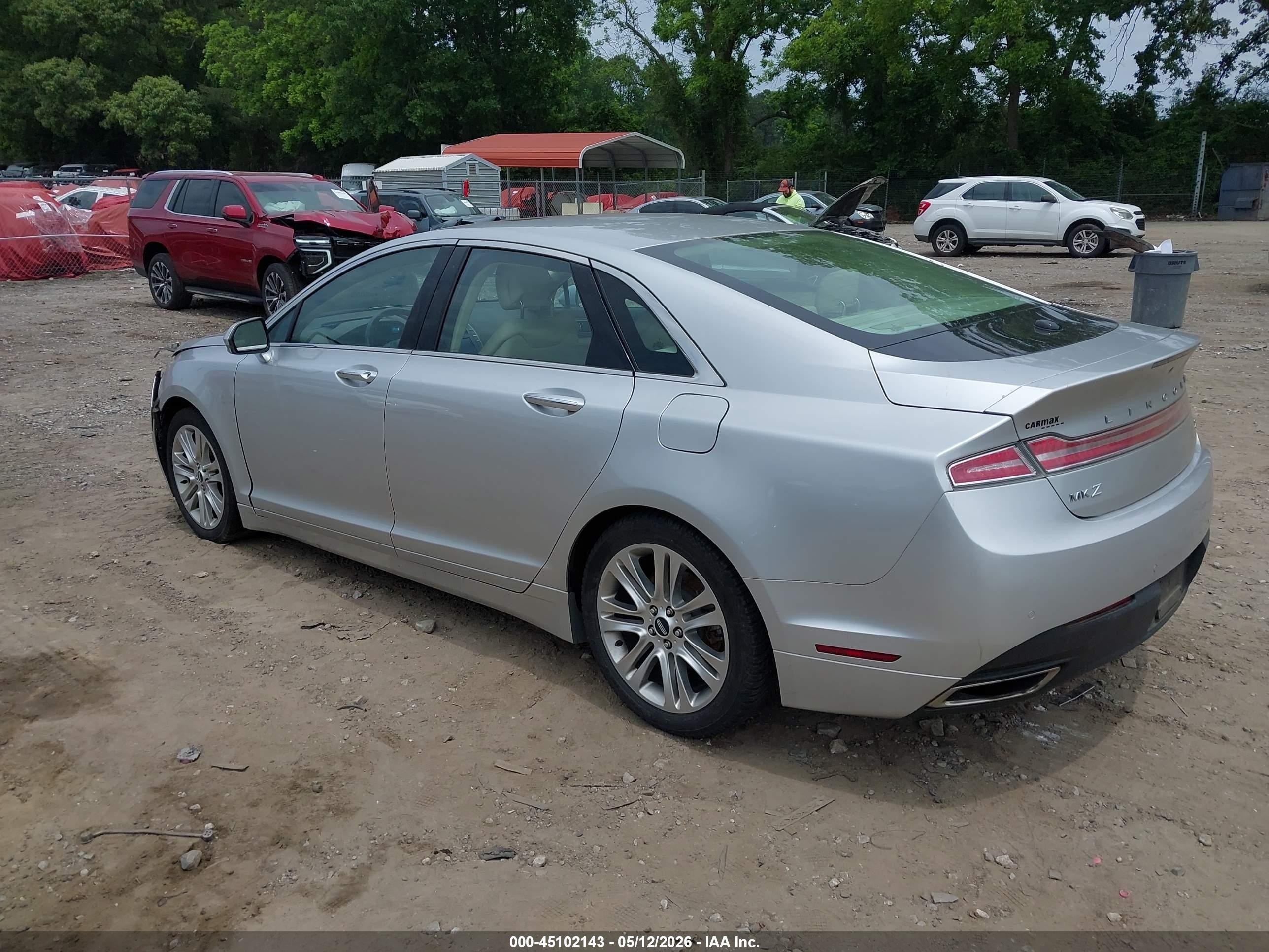2014 Lincoln Mkz Hybrid   Silver vin: 3LN6L2LU1ER801406