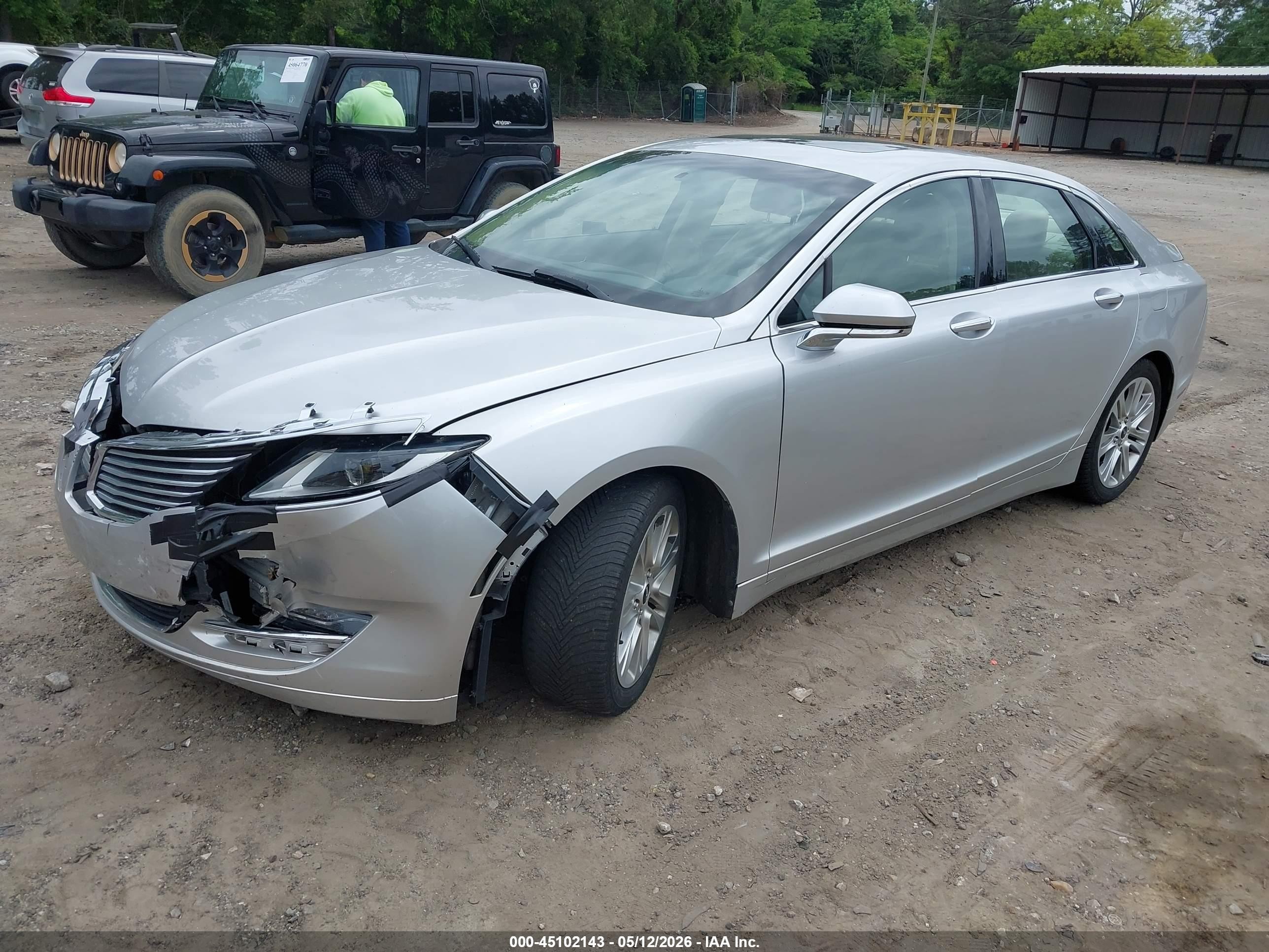 2014 Lincoln Mkz Hybrid   Silver vin: 3LN6L2LU1ER801406