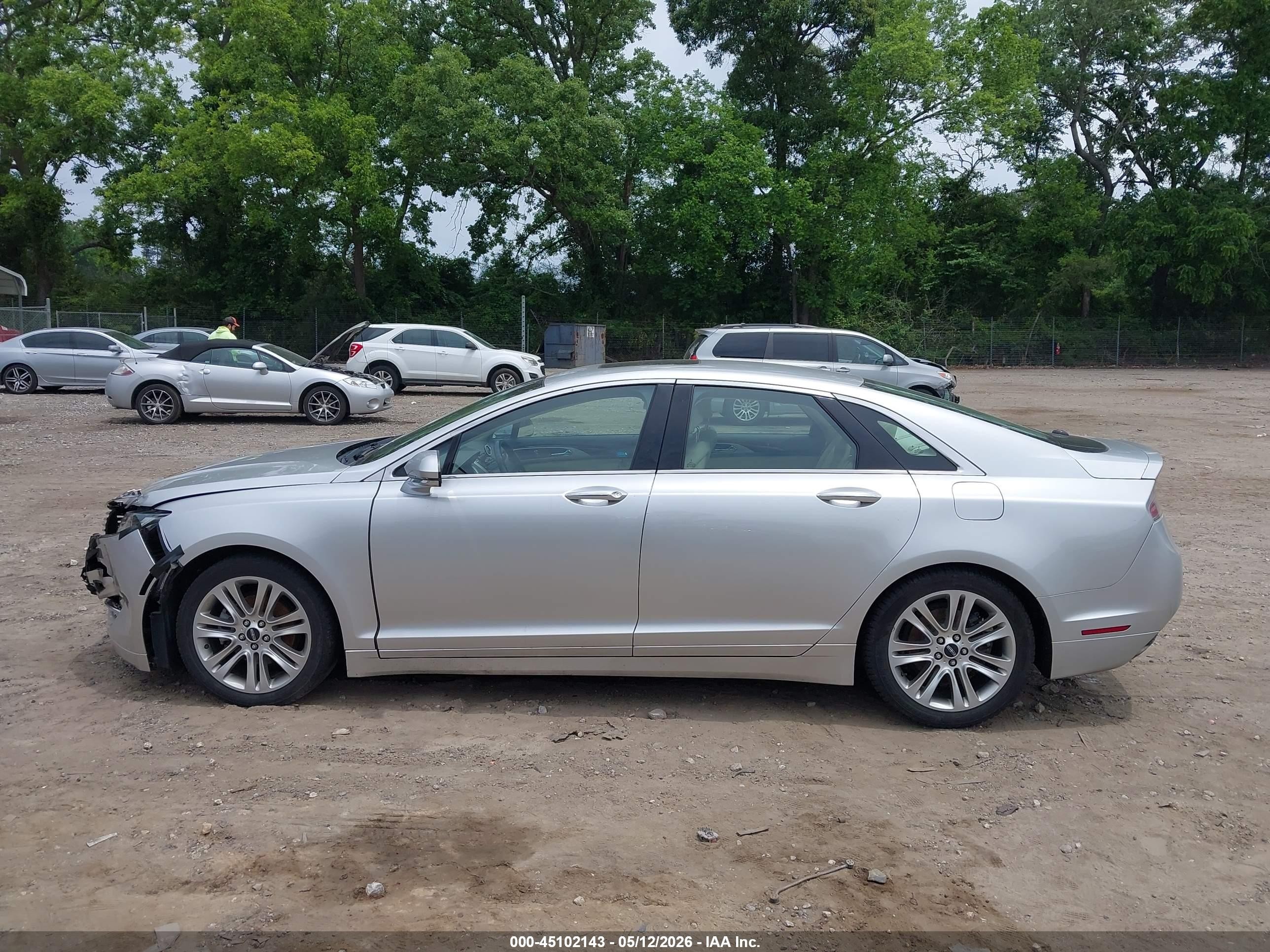 2014 Lincoln Mkz Hybrid   Silver vin: 3LN6L2LU1ER801406